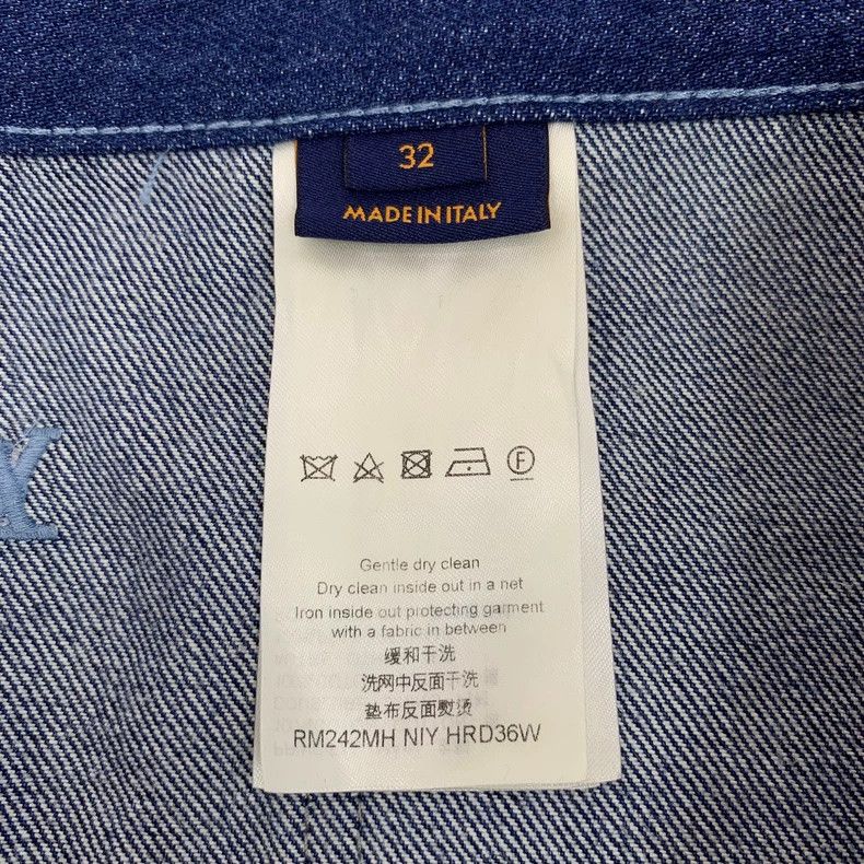 Louis Vuitton Louis Vuitton 24 dark blue checkerboard logo embroidered c Size US 32 / EU 48 - 7 Thumbnail