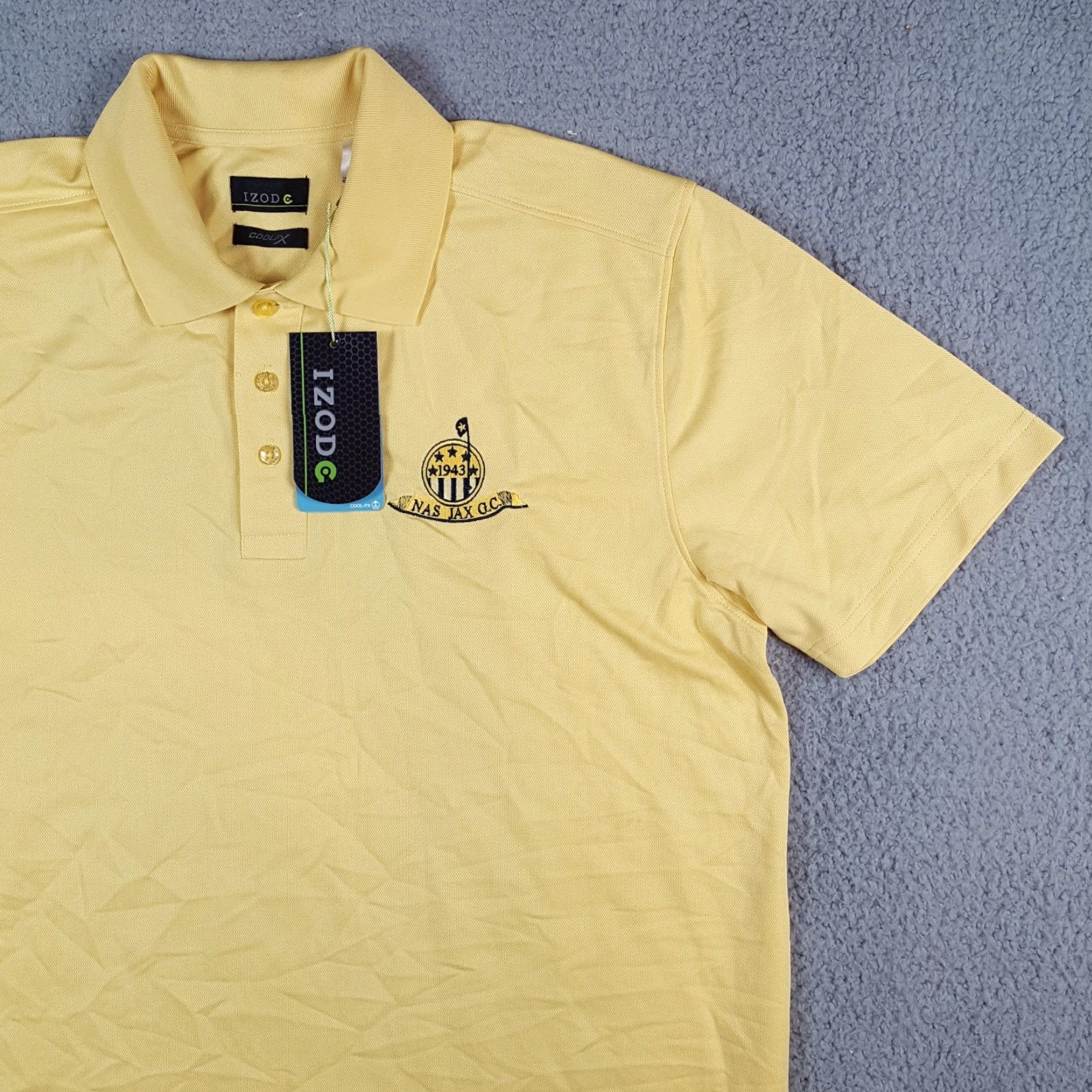 Izod VINTAGE Naval Air Station Military Polo Men's Size L Breathable Wicking Collared Shirt Size US L / EU 52-54 / 3 - 4 Thumbnail