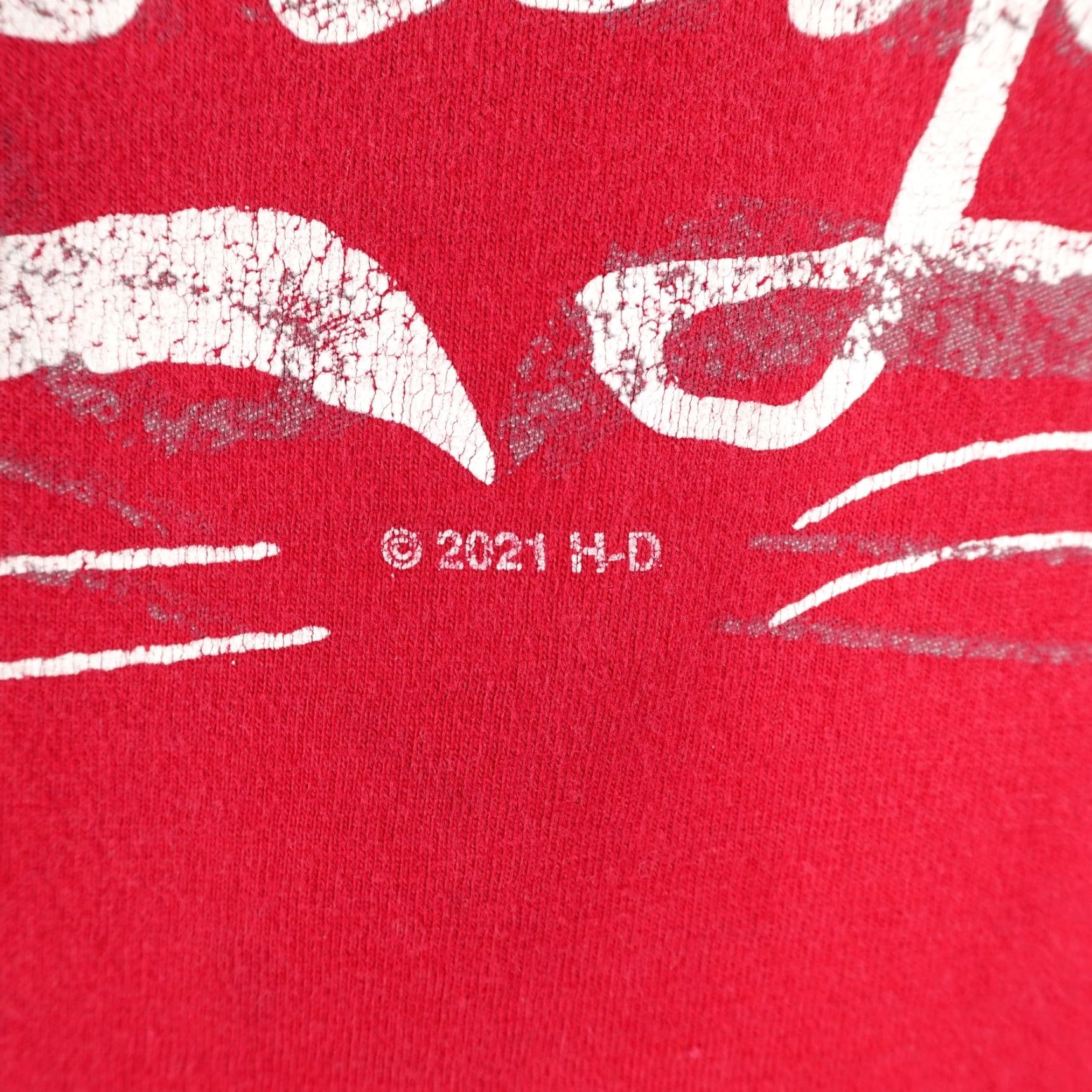 Harley Davidson Harley-Davidson T-Shirt Mens XL Red Graphic Print Biker Skeleton Eagles Motorcycle Outdoor Skull 2000s Size US XL / EU 56 / 4 - 3 Thumbnail