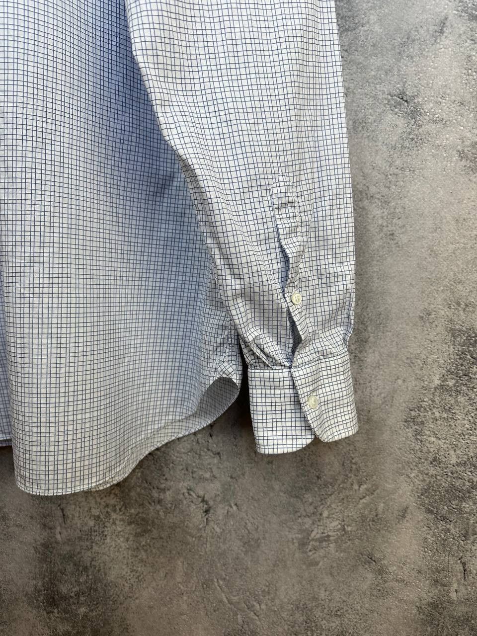 Brioni Brioni Dress Shirt Button Up Blue Micro Check LS Made Italy Size US XL / EU 56 / 4 - 9 Thumbnail
