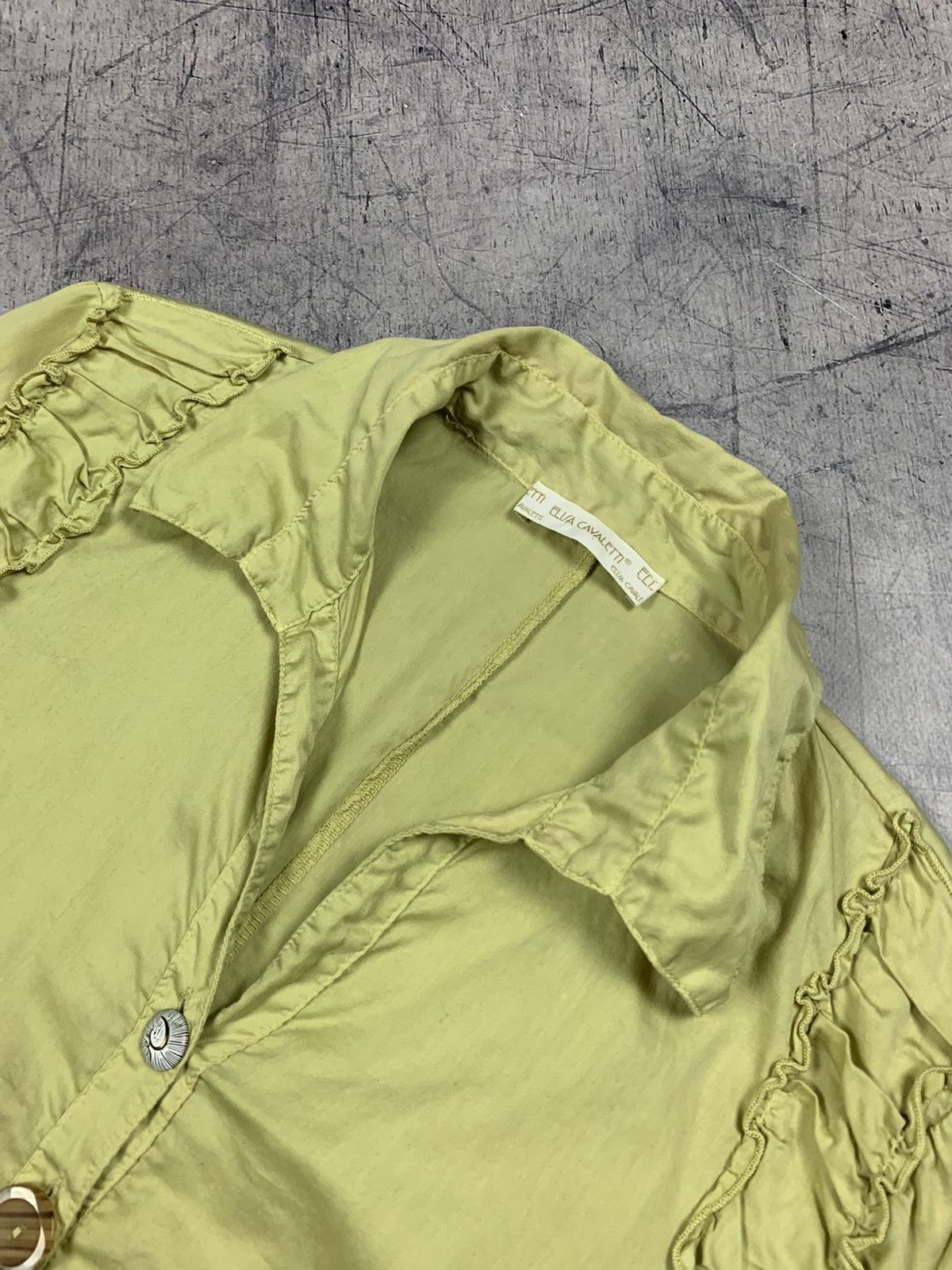 Elisa Cavaletti Elisa Cavaletti Avant Garde Blouse Shirt Green Size M Italy Size M / US 6-8 / IT 42-44 - 4 Thumbnail