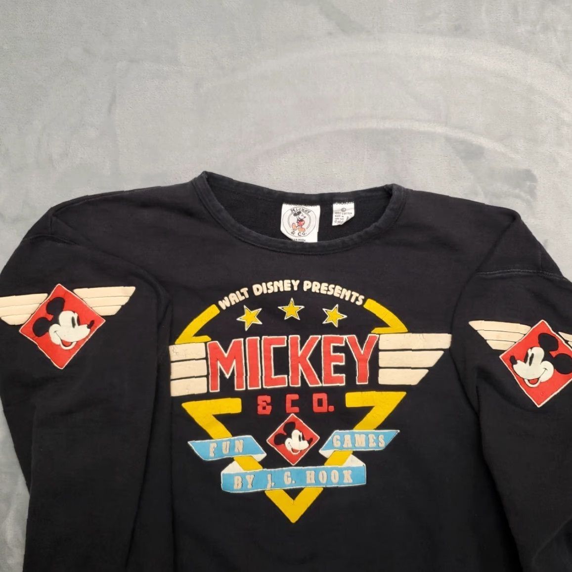 Disney VTG Disney Sweatshirt Women L Black Mickey Mouse 90s Fun Games Pullover Crewneck Size L / US 10 / IT 46 - 3 Thumbnail