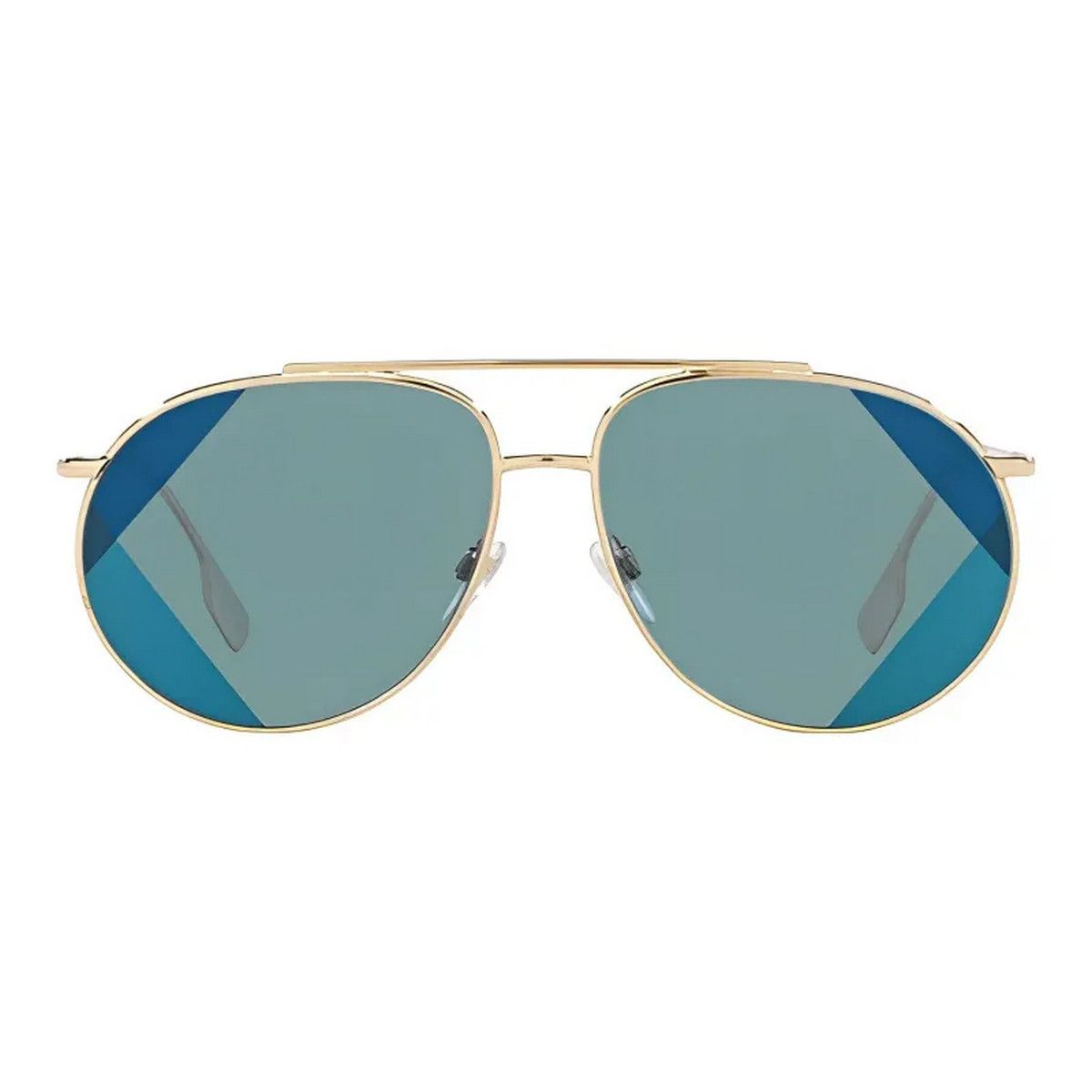 Burberry BURBERRY gold tone & blue metal aviator sunglasses Size ONE SIZE - 1 Thumbnail