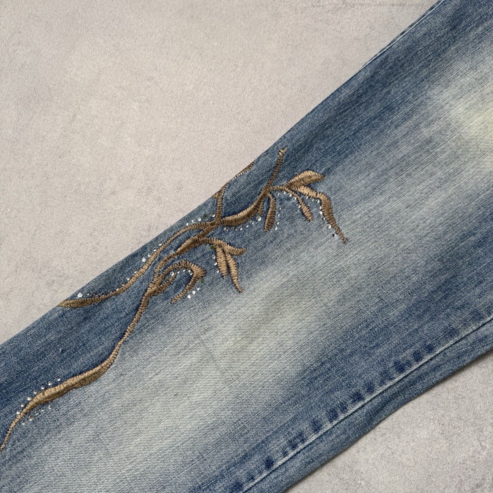Just Cavalli Vintage Just Cavalli Blue Denim Pants Embroidered Jeans Size 30" / US 8 / IT 44 - 6 Thumbnail