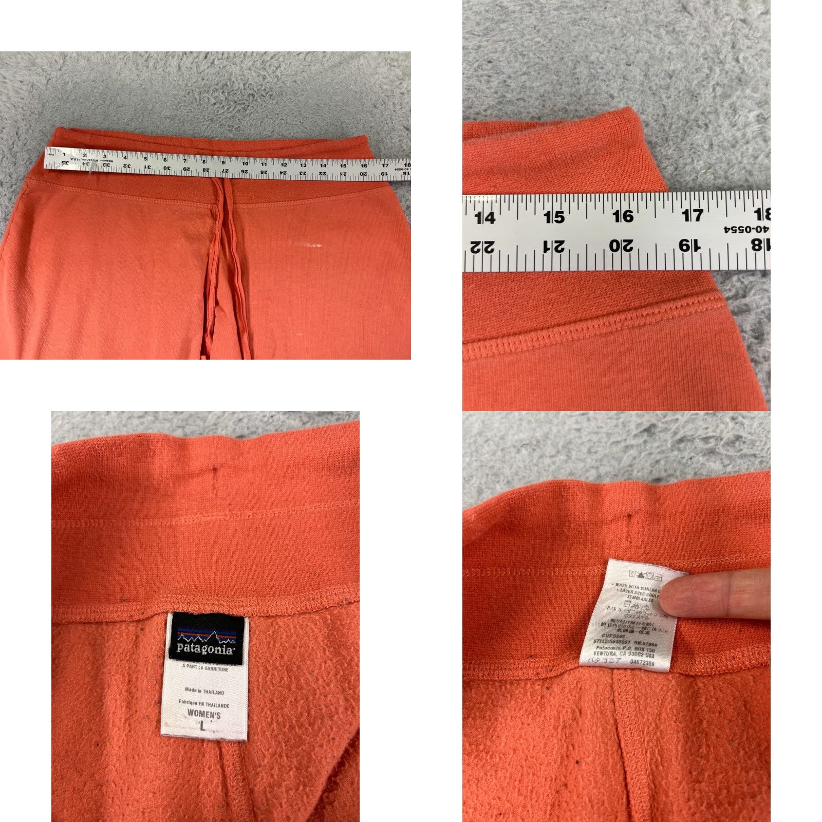 Patagonia Patagonia Pants Womens Large Orange Capri Tapered Jersey Cotton Blend Elastic Waist Athletic Hiking Activewear Casual Size L / US 10 / IT 46 - 8 Thumbnail