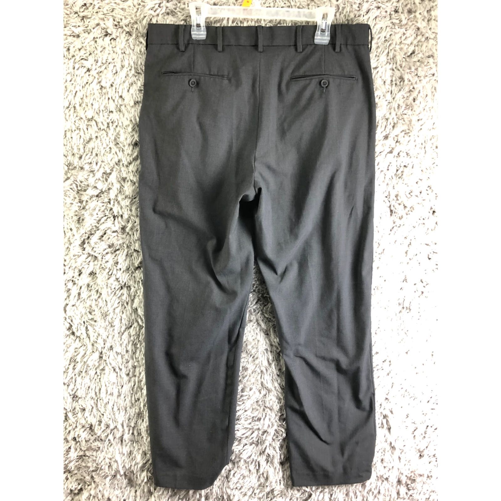Croft & Barrow Croft & Barrow Mens 38x32 Gray Slack Dress Pants Mid Rise Straight Leg Flat Front Casual Business Formal Size US 38 / EU 54 - 5 Thumbnail