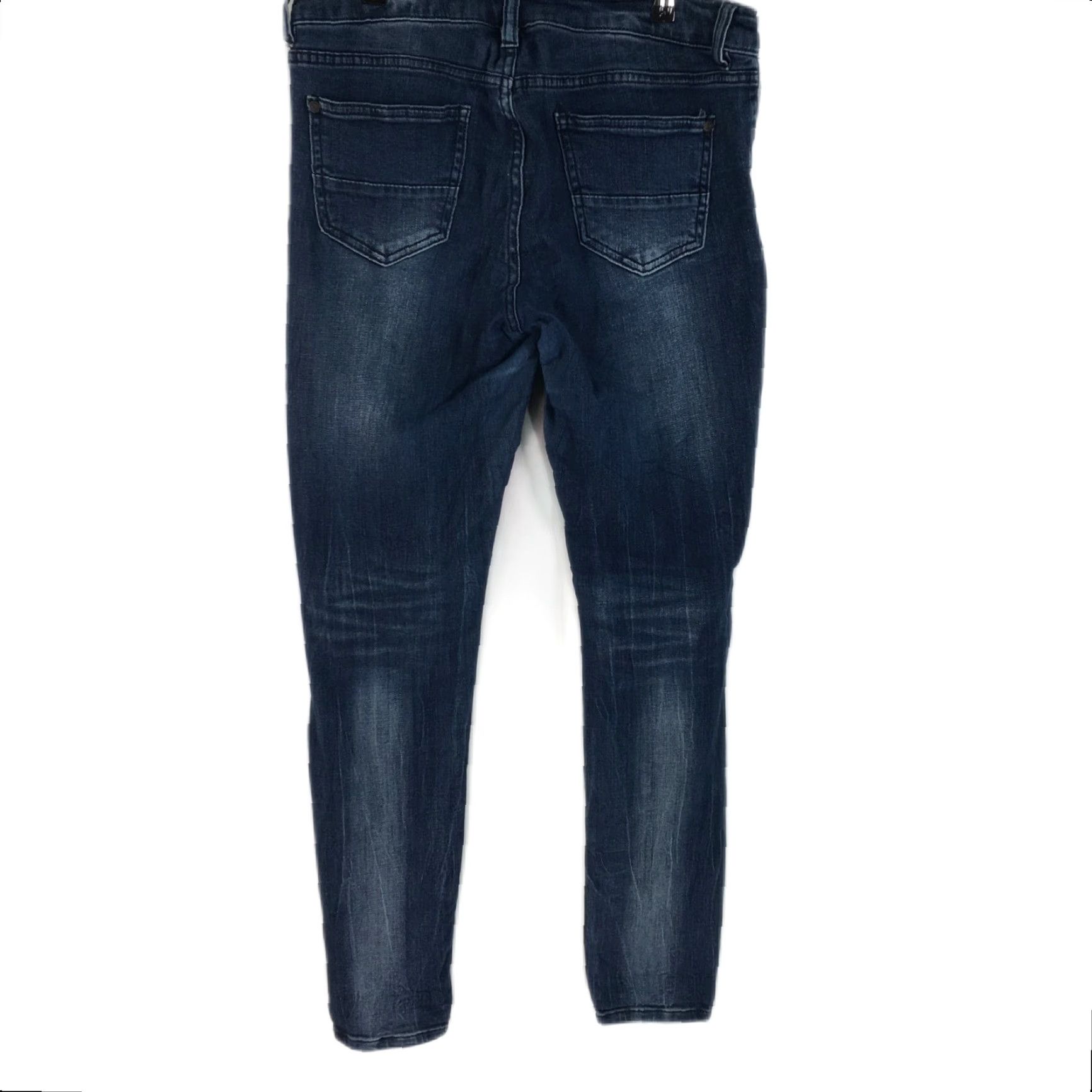 Vintage Refuge Jeans Women Distressed Regular Fit Flat Front Straight Leg Blue Size 8 32" Waist 30" Inseam Size 30" / US 8 / IT 44 - 2 Thumbnail