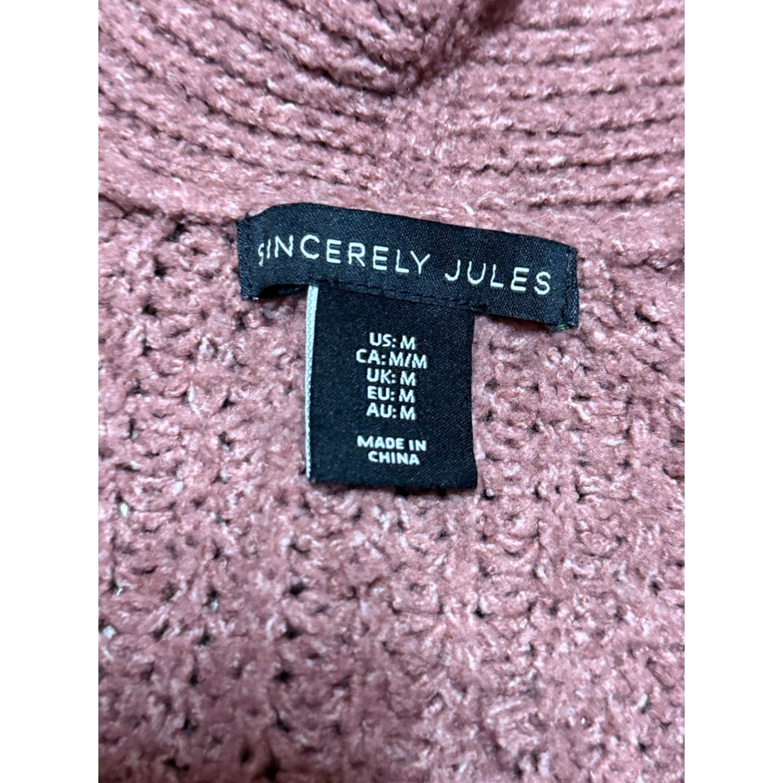 Pinko VINTAGE? No — Sincerely Jules Sweater Cardigan Pink Long Sleeve Open Women's Medium" Size M / US 6-8 / IT 42-44 - 5 Thumbnail