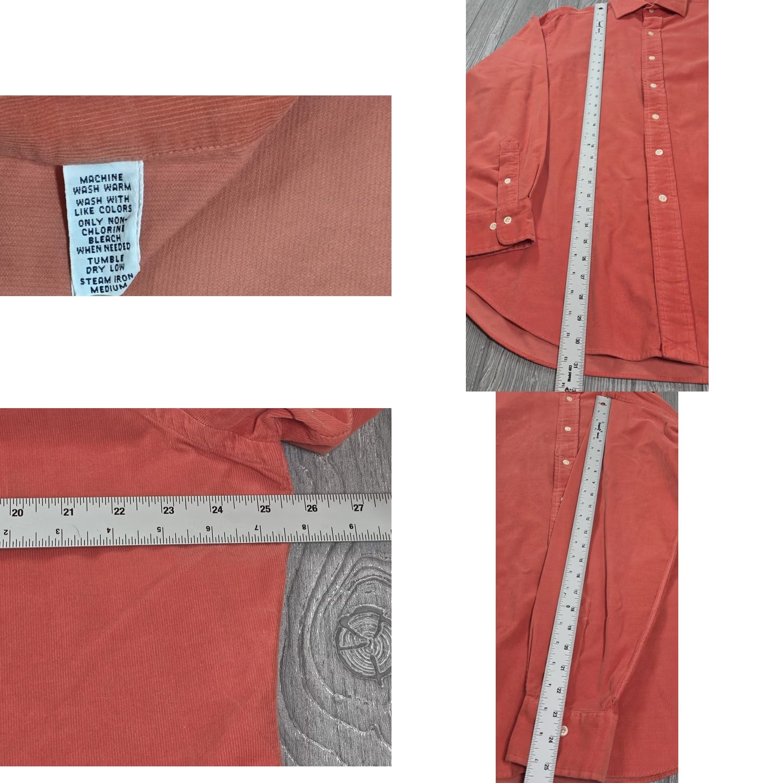 Polo Ralph Lauren VTG Polo Ralph Lauren Shirt Mens L 16.5 Peach Corduroy Regent Button Up Classic Shirt Size US L / EU 52-54 / 3 - 8 Thumbnail