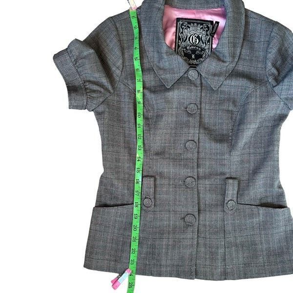 Guess Guess Y2K gray pink plaid fitted vintage blazer top Size L / US 10 / IT 46 - 6 Thumbnail