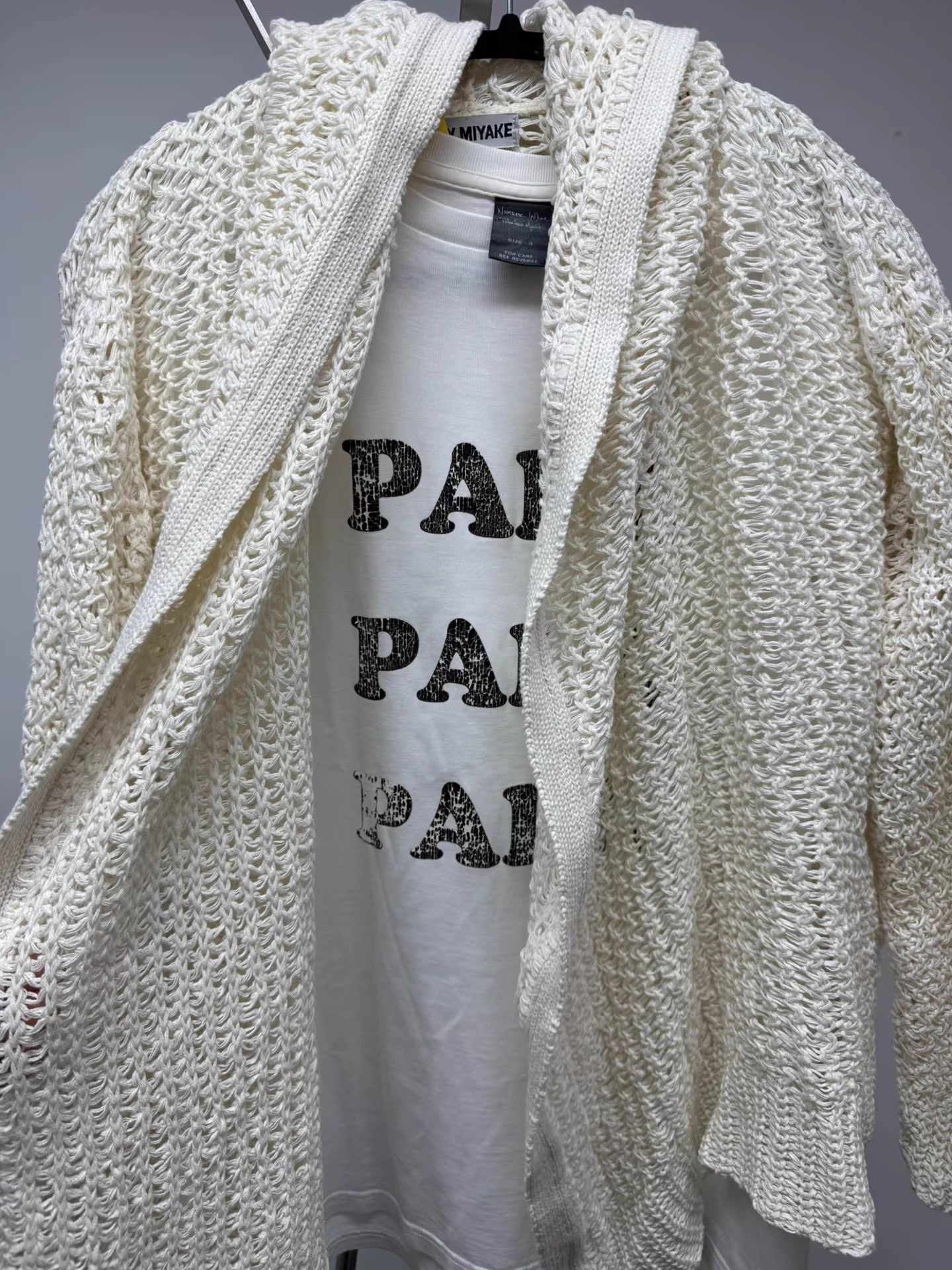 Issey Miyake ISSEY MIYAKE Cotton Rope Mesh Cardigan K20 Size US M / EU 48-50 / 2 - 4 Thumbnail