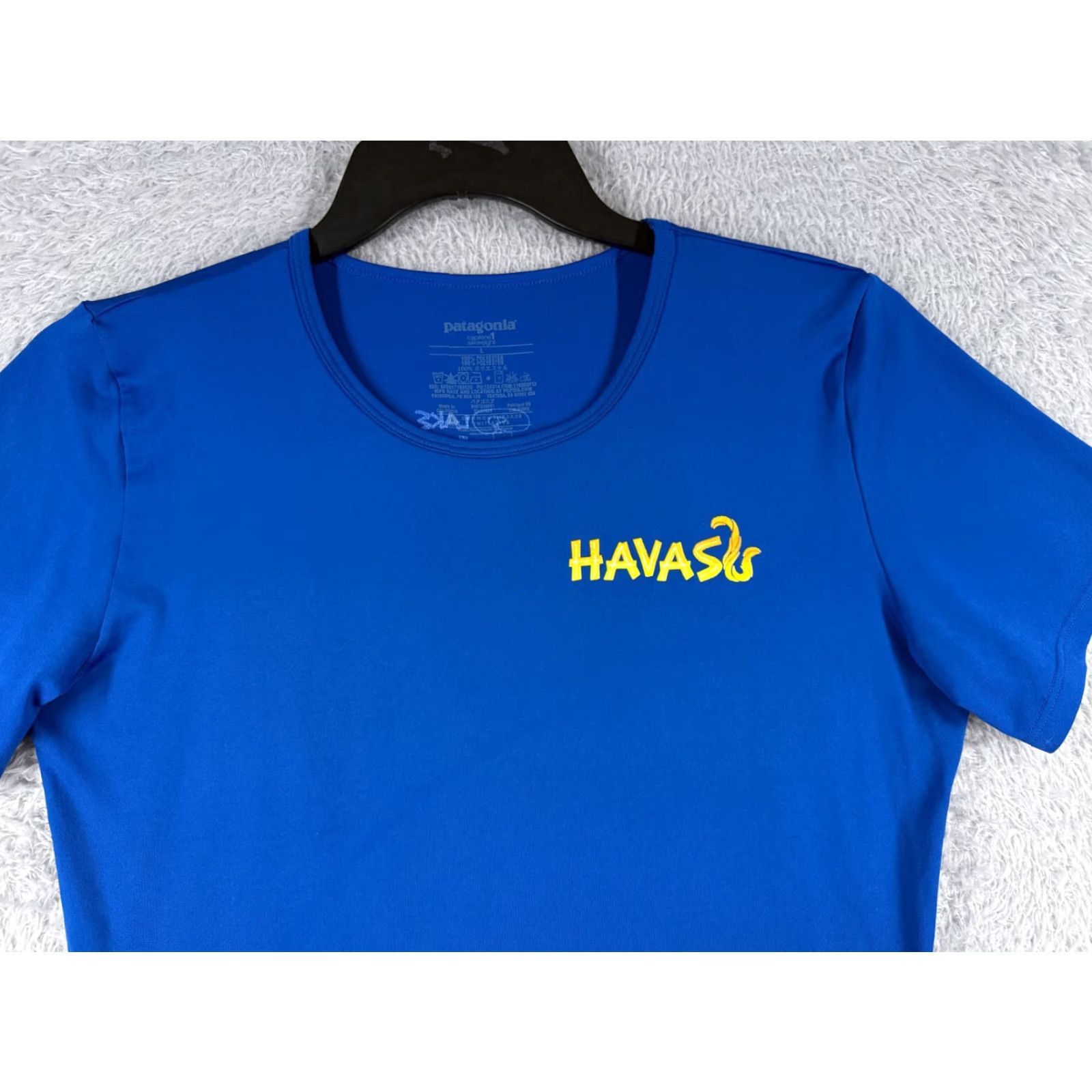 Patagonia Patagonia Shirt Women Large Blue Short Sleeve Crew Capilene 1 Lake Havasu City Size L / US 10 / IT 46 - 4 Thumbnail