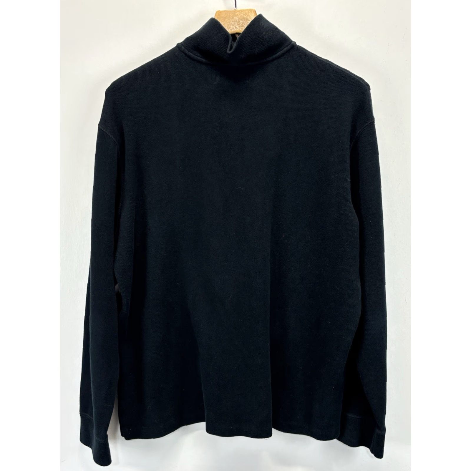 Polo Ralph Lauren VINTAGE Polo Ralph Lauren Mens Sweater Large Black 1/4 Zip Knit Cotton Y2K red pony Size US L / EU 52-54 / 3 - 4 Thumbnail