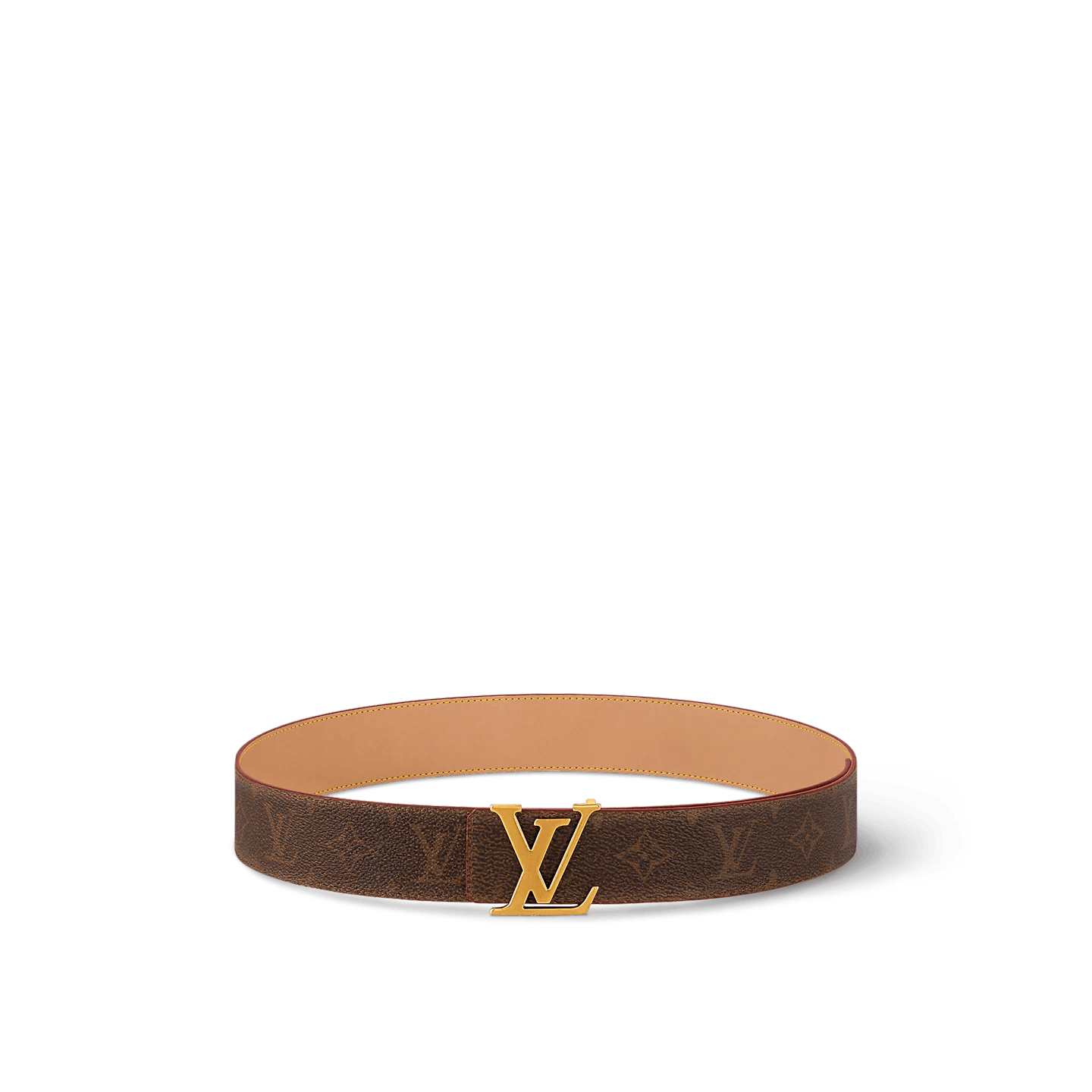 Brown Louis Vuitton Men's Belt Reversible Damier Louis - Main Image