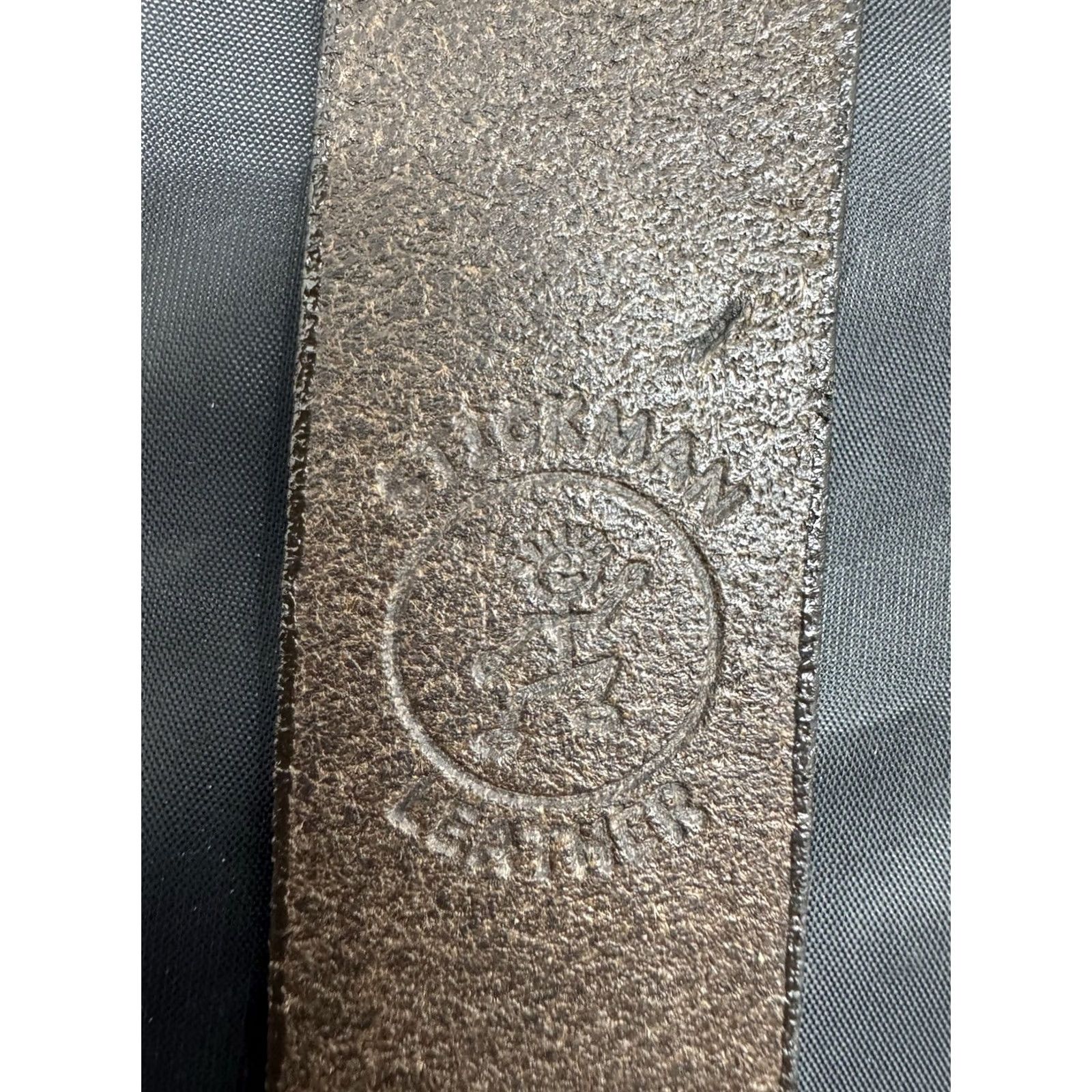 Vintage Stickman Leather Belt Mens 36 Brown Silver Buckle Workwear Size Size 36 - 3 Thumbnail