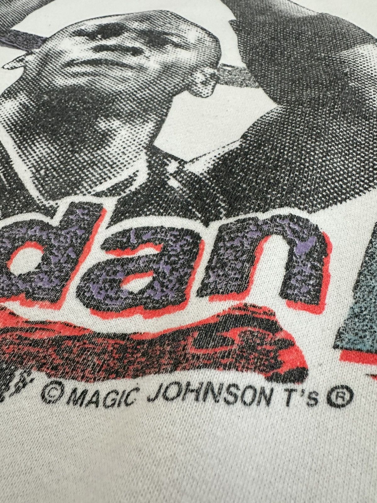 Jordan Brand × NBA × Vintage Vintage 90s Michael Jordan Graphic Magic Johnson Ts Crewneck Size US L / EU 52-54 / 3 - 6 Thumbnail