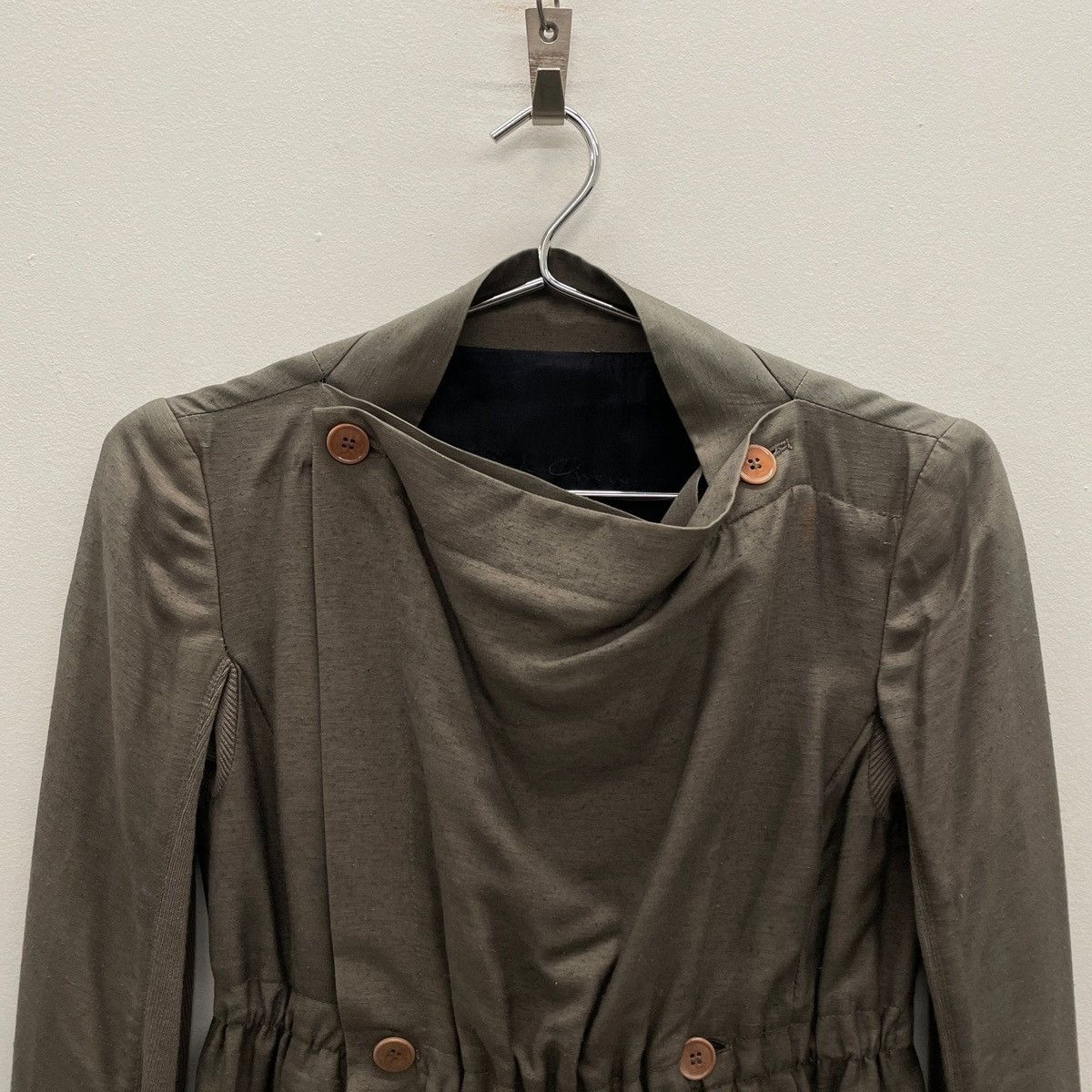 Rick Owens FW06 Rick Owens “DUSTOLATOR” High Neck Buttoned Jacket Size S / US 4 / IT 40 - 6 Thumbnail
