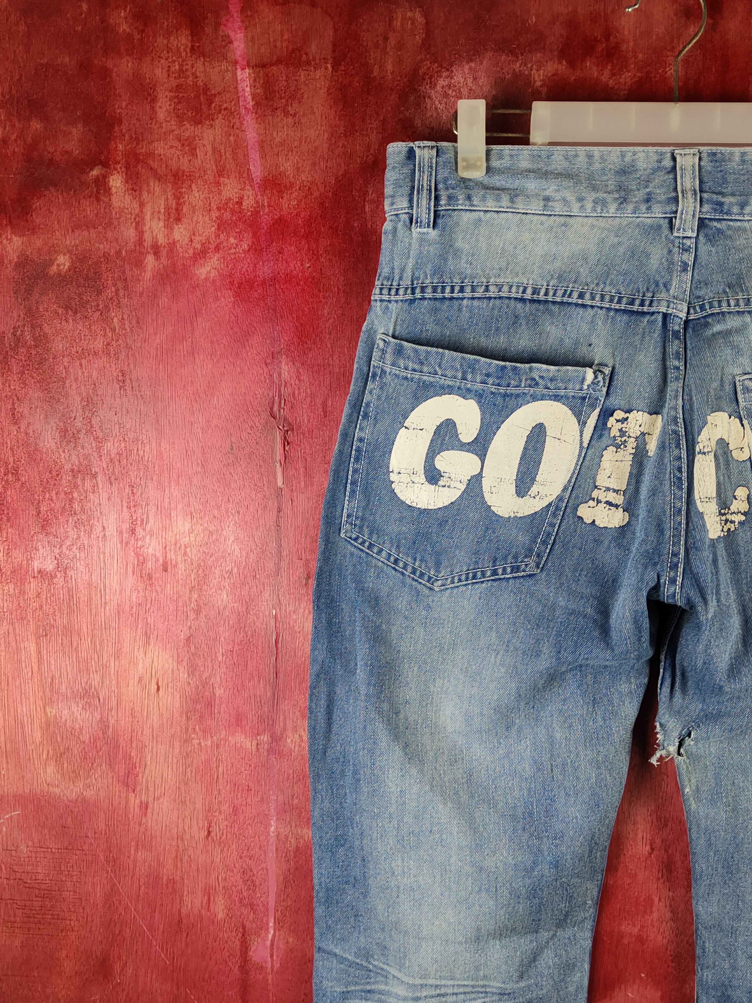 Gotcha Gotcha Blue Faded Surf Distressed Ripped Jeans #S2334 Size US 32 / EU 48 - 13 Thumbnail