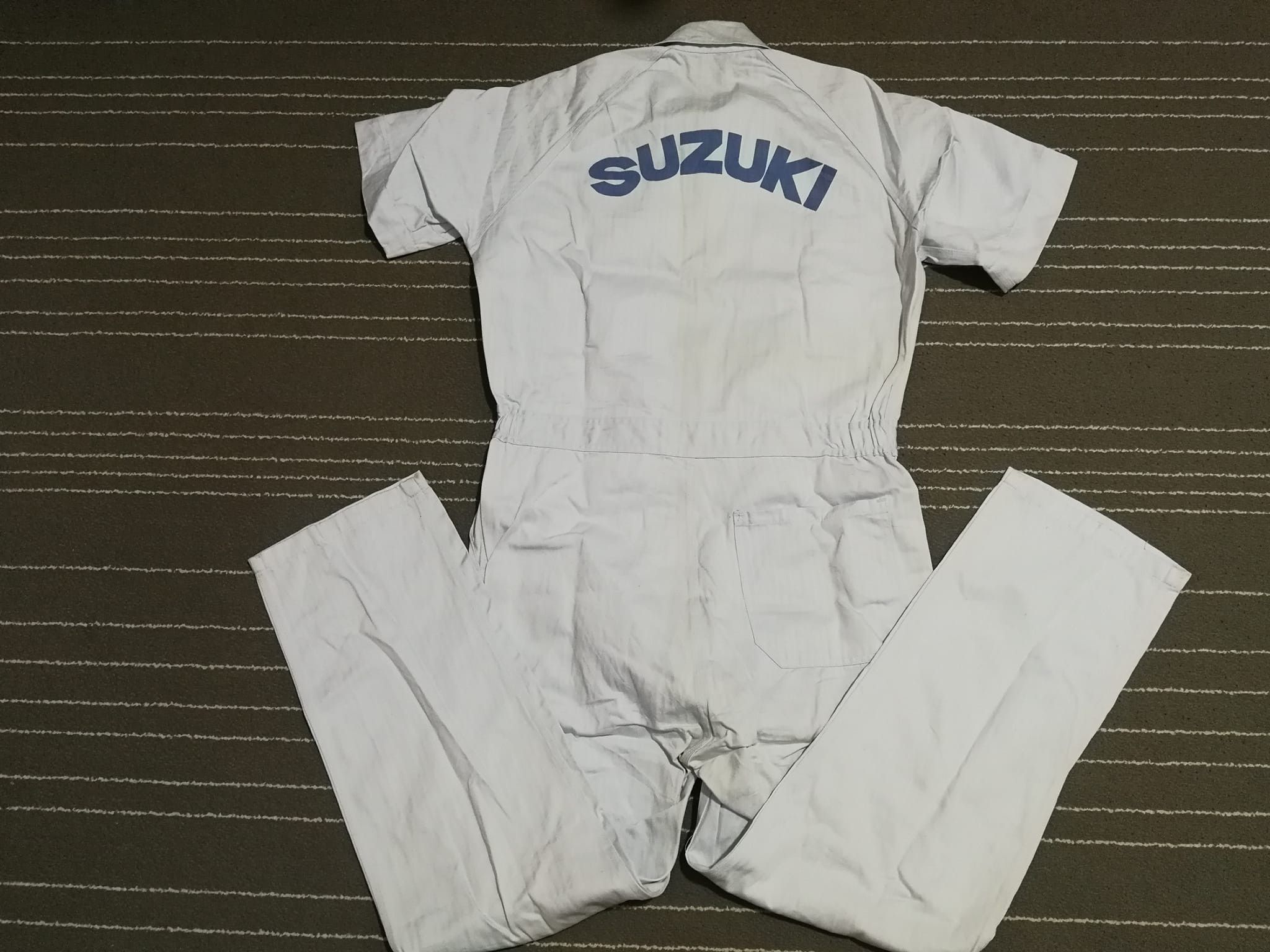 image of Slightly Distressed Suzuki Tee Vintage Suzuki Coverall Xs W26-33 in Blue, Men's (Size 28)