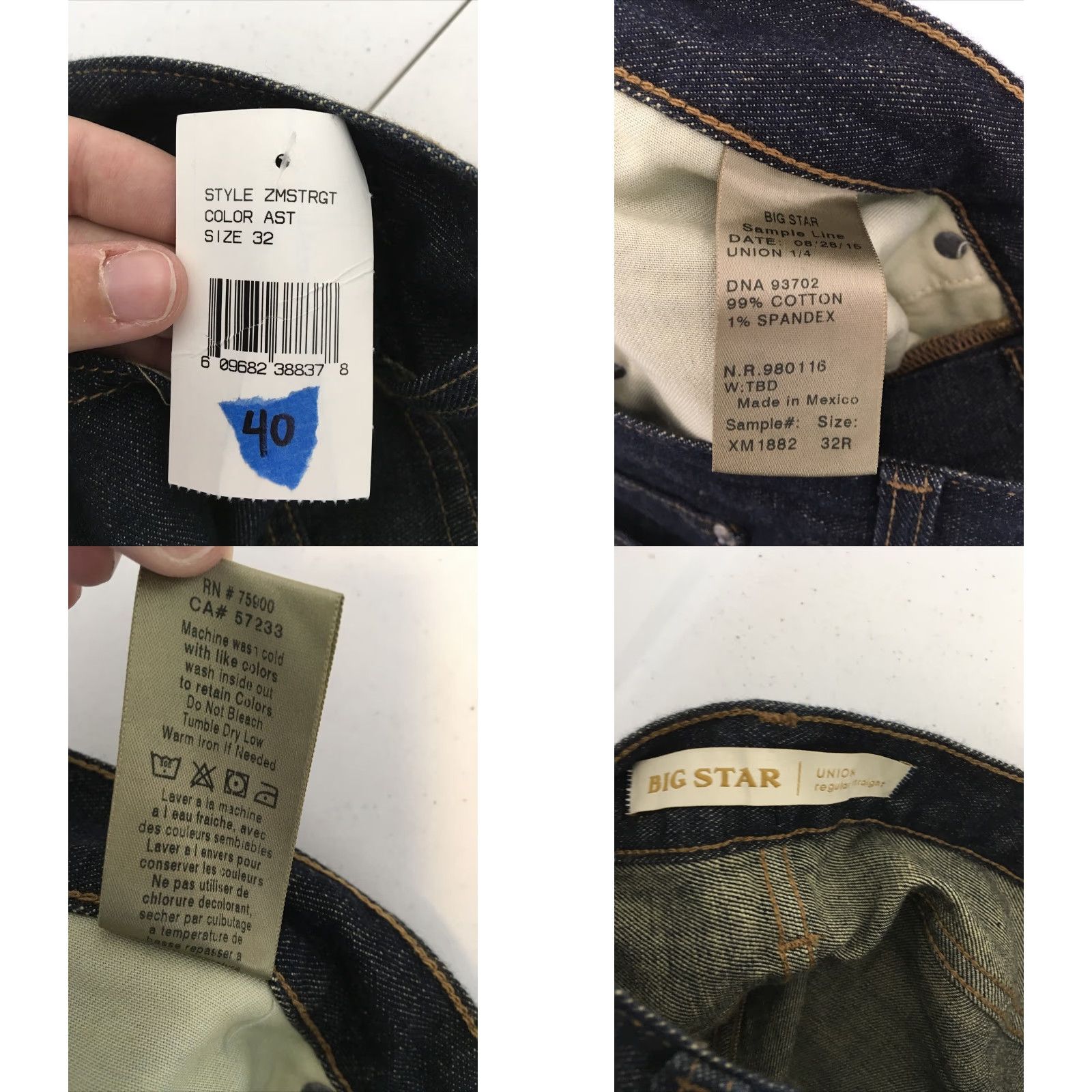 BIG STAR Union Straight Jeans Dark Denim Wash 32 x 33 Men Regular Straight NWT Jeans Brand: BIG STAR Elevate search terms