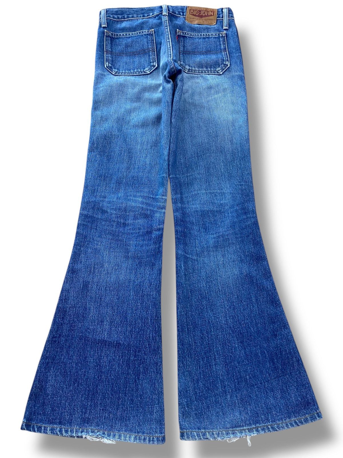 Big John Big John Faded Wash Ripped Style Flare Jeans Size US 27 - 3 Thumbnail