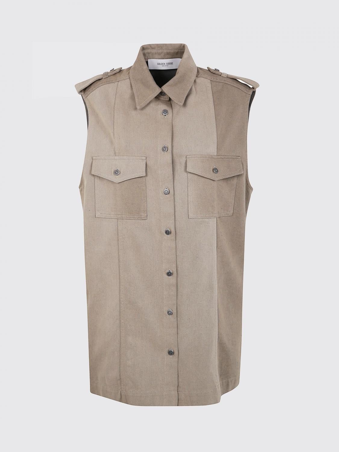 Golden Goose Shirt Woman Coffee