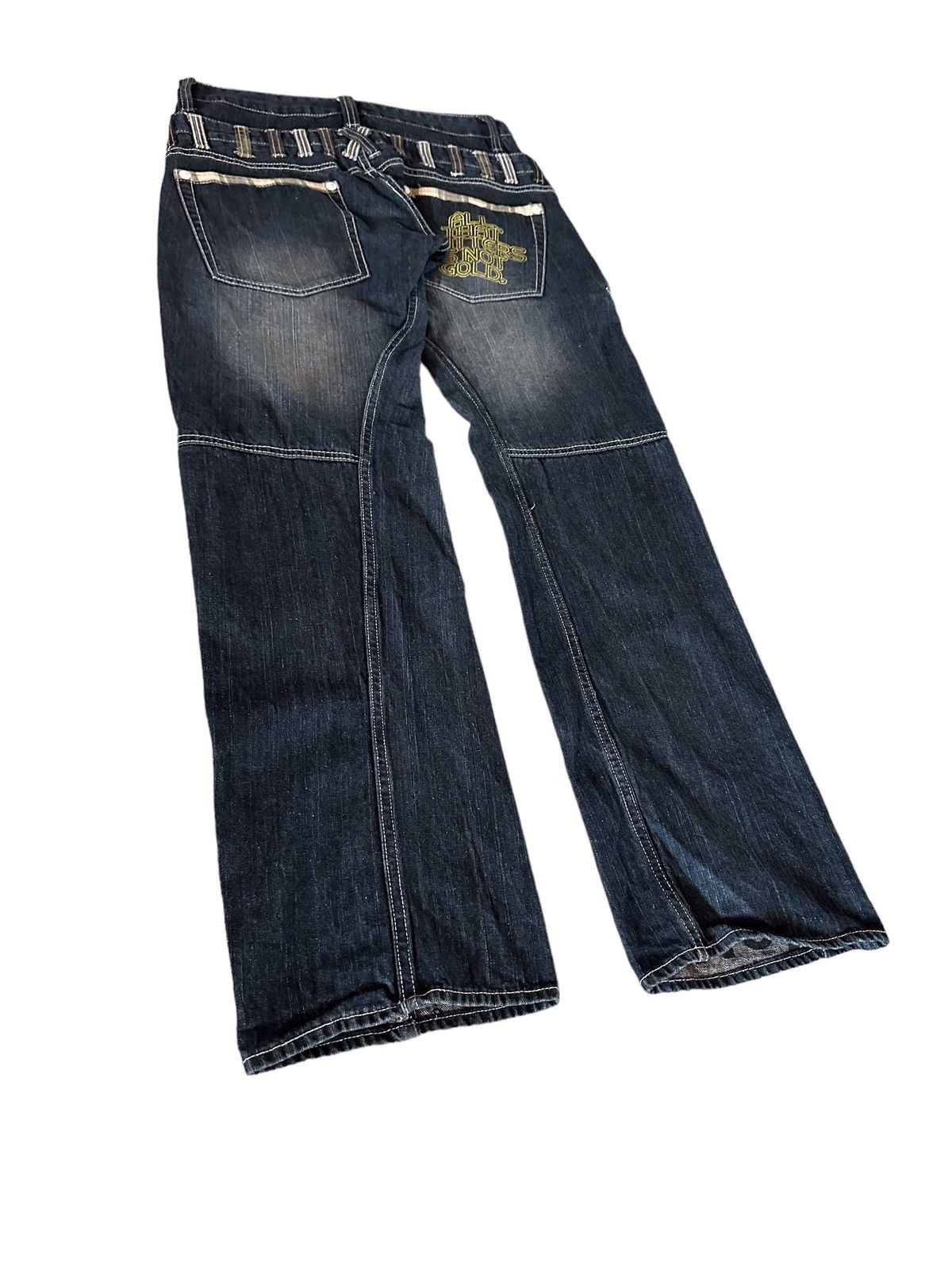 If Six Was Nine Dominate Doublewaist Denim Jeans Size US 32 / EU 48 - 8 Thumbnail
