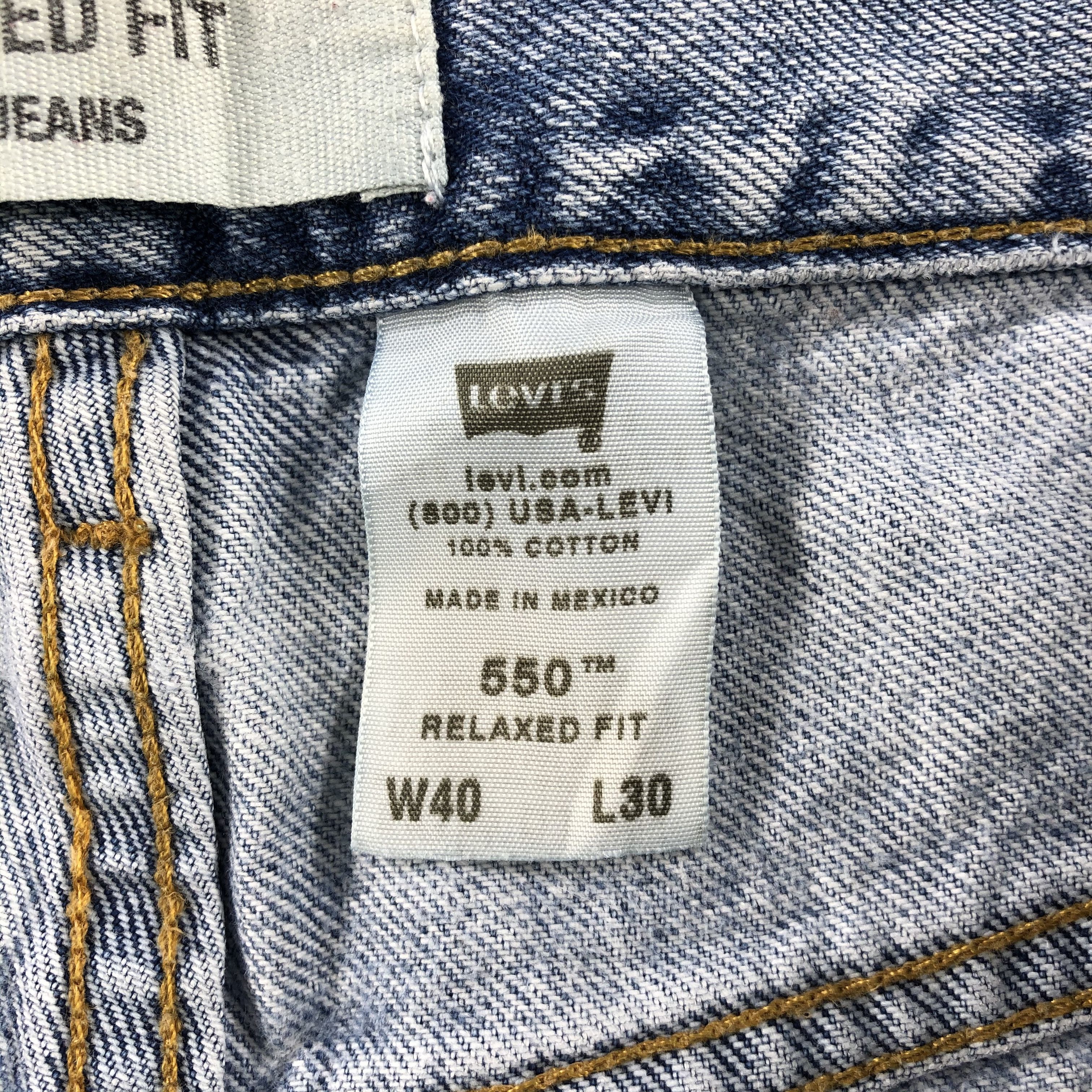 Levi's Vintage Blue Wash Levis 550 Jeans-J1620 Size US 39 - 14 Thumbnail