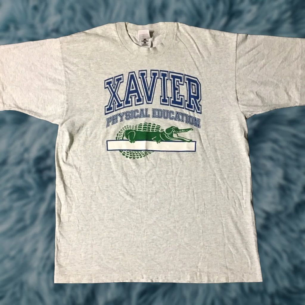 Vintage VINTAGE Xavier School Faded PE Spellout Shirt M Gray Men Short Sleeve 90s 80s Grunge Sports Football Track & Field College USA Size US M / EU 48-50 / 2 - 1 Thumbnail