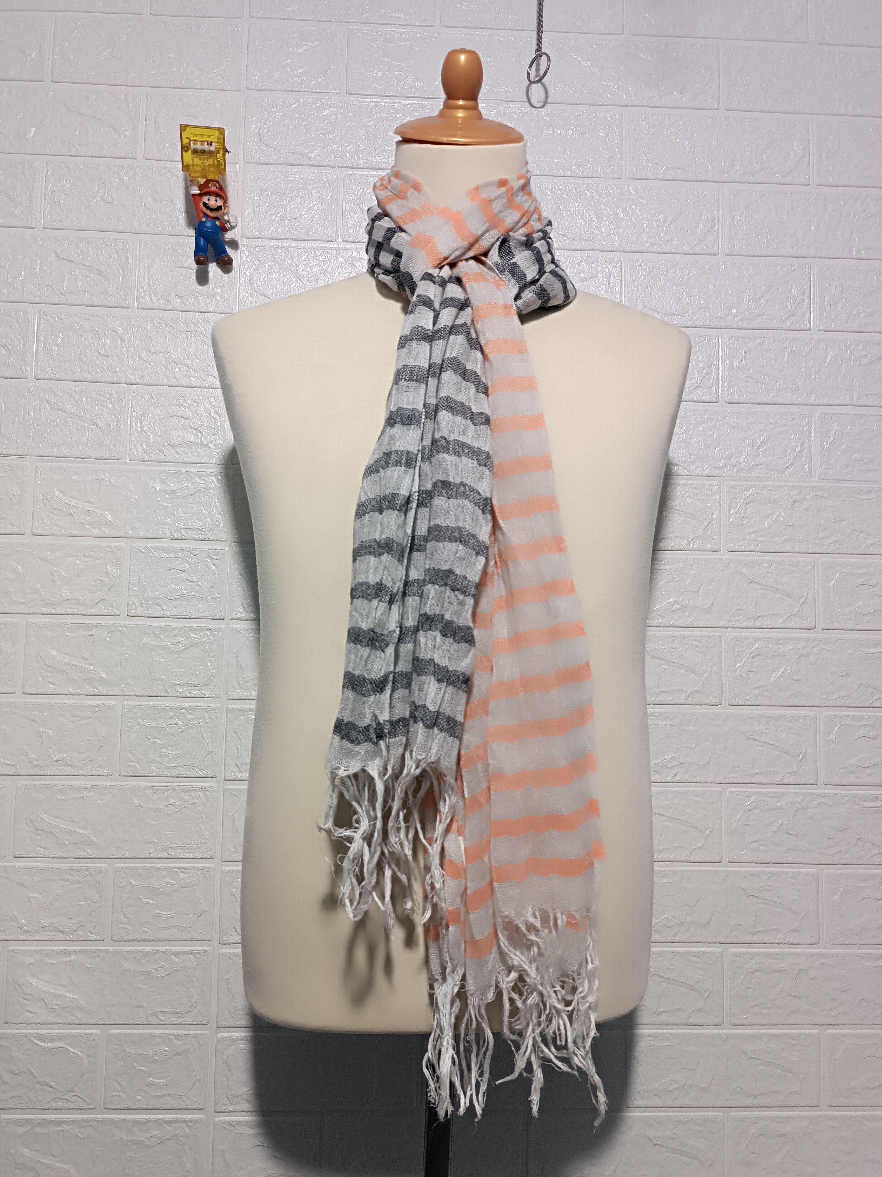 Other Thin Two Color Stripe Scraf Size ONE SIZE - 1 Thumbnail