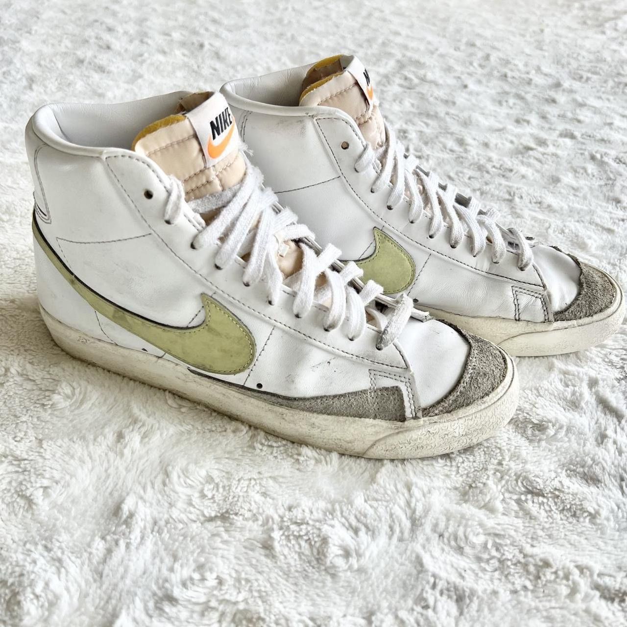 Nike Nike Blazer Mid ‘77 Sneakers Shoes Womens 9 White Volt *READ Size US 9 / IT 39 - 1 Thumbnail