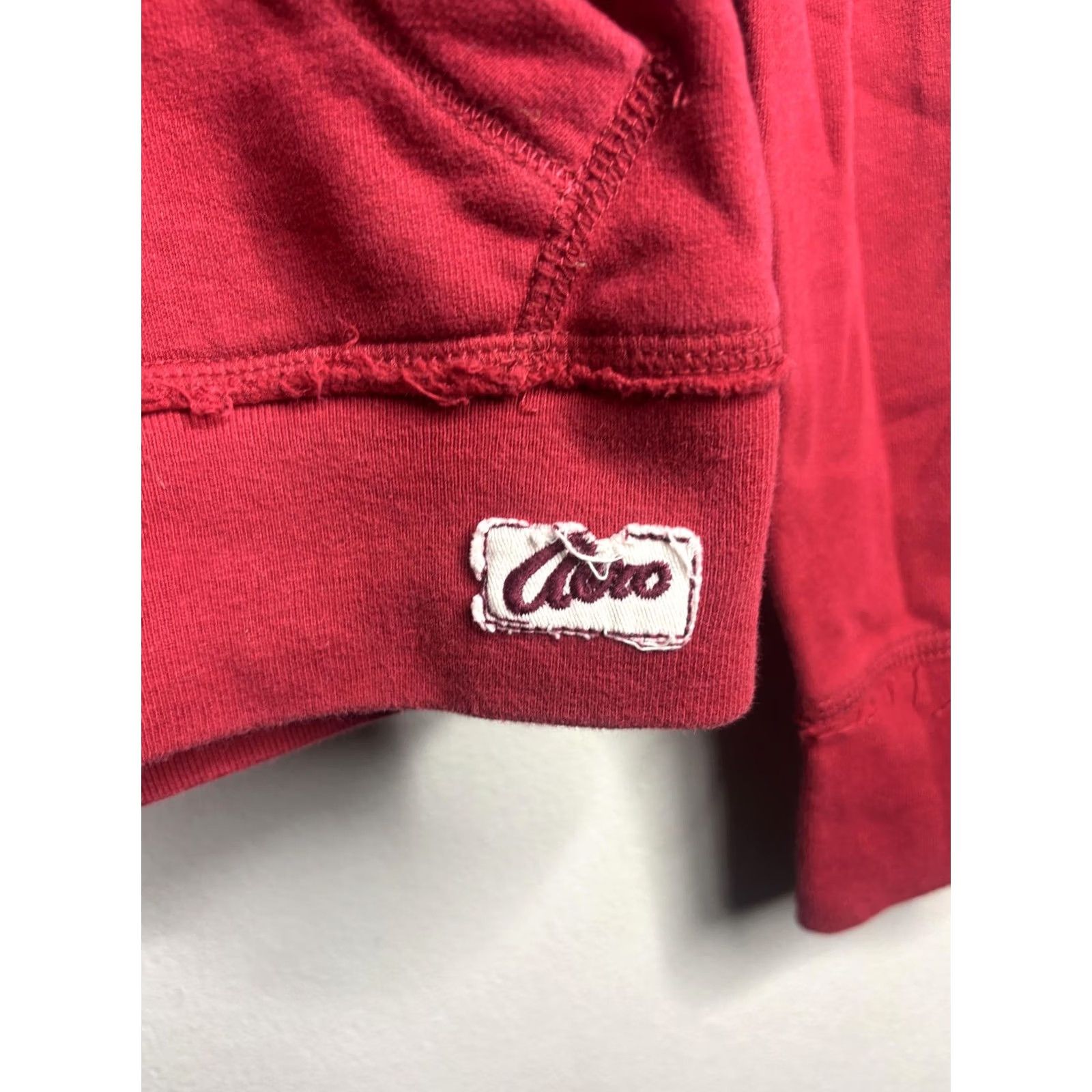 Aeropostale Aeropostale Hoodie Girls Small Red NYC Aero Fleece Pullover Sweatshirt Logo Y2K Size S / US 4 / IT 40 - 3 Thumbnail