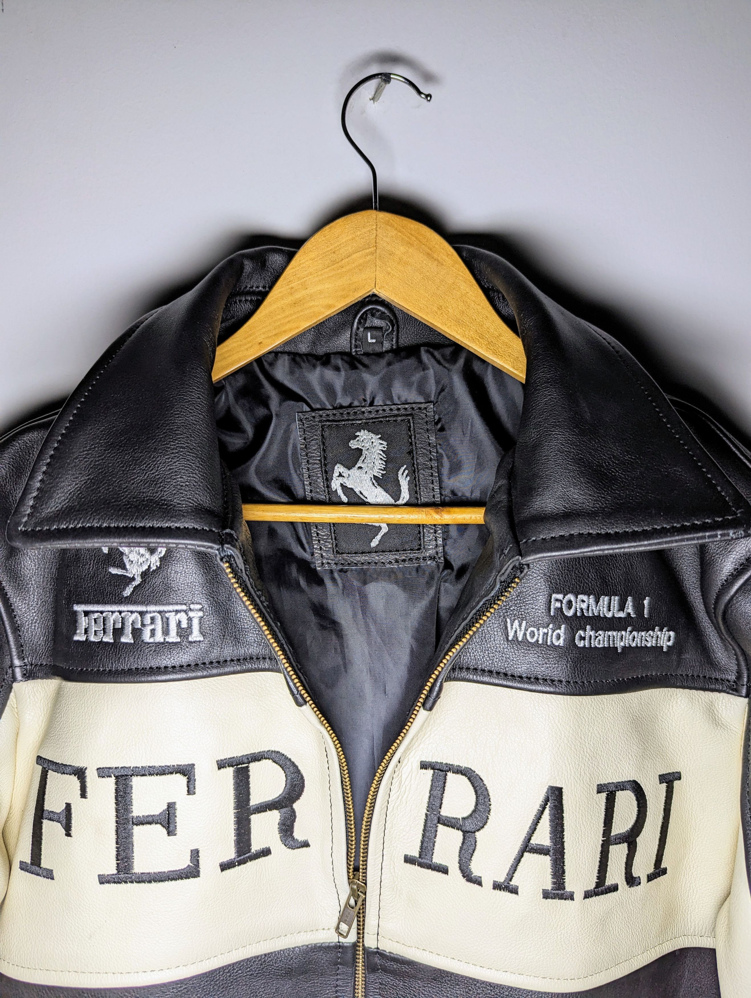 Ferrari 🔥 FERRARI 🔥 RACING LEATHER JACKET BOMBER FIT Size US L / EU 52-54 / 3 - 8 Thumbnail
