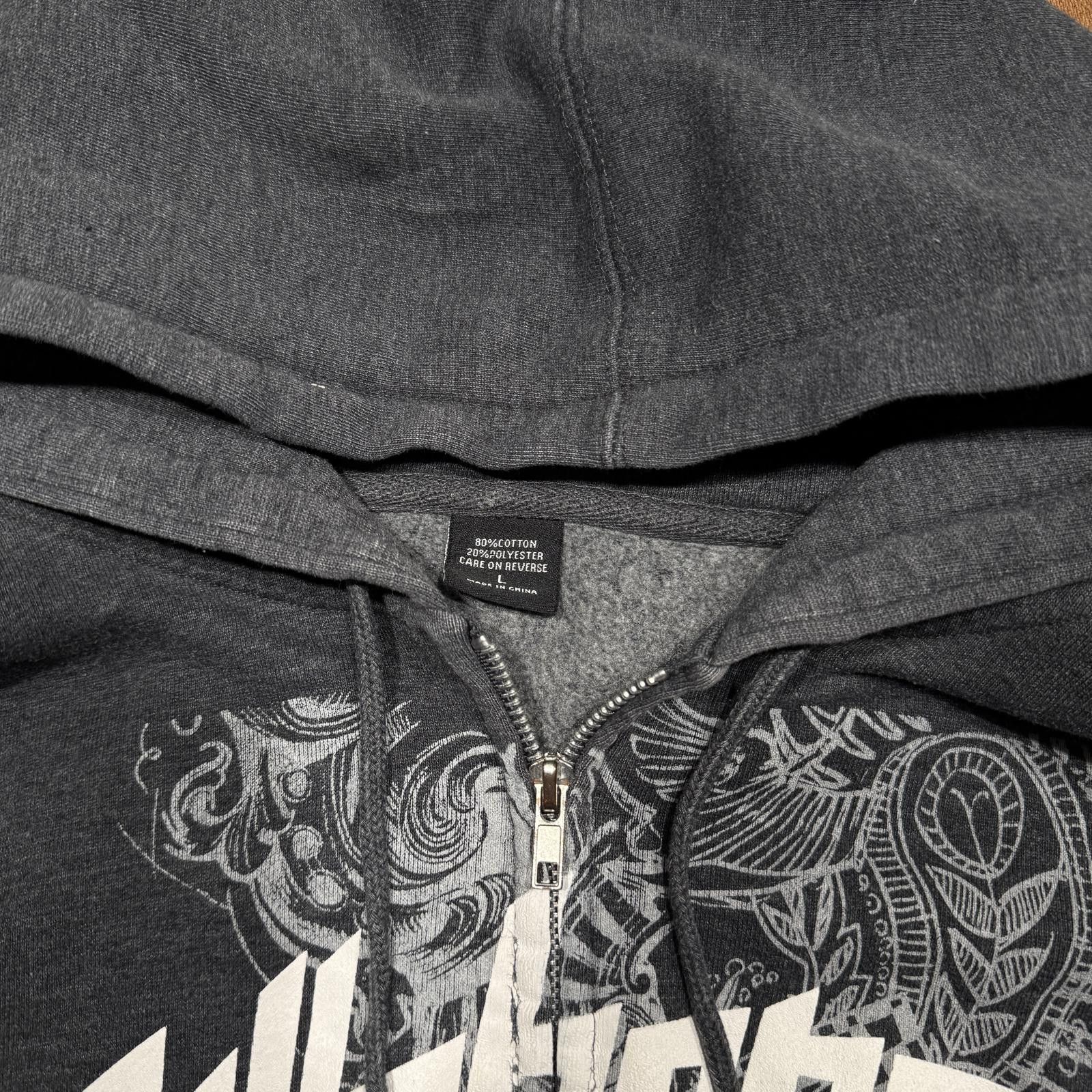 Billabong Billabong Y2K Grunge Zip-Up Gray Hoodie Size US L / EU 52-54 / 3 - 3 Thumbnail