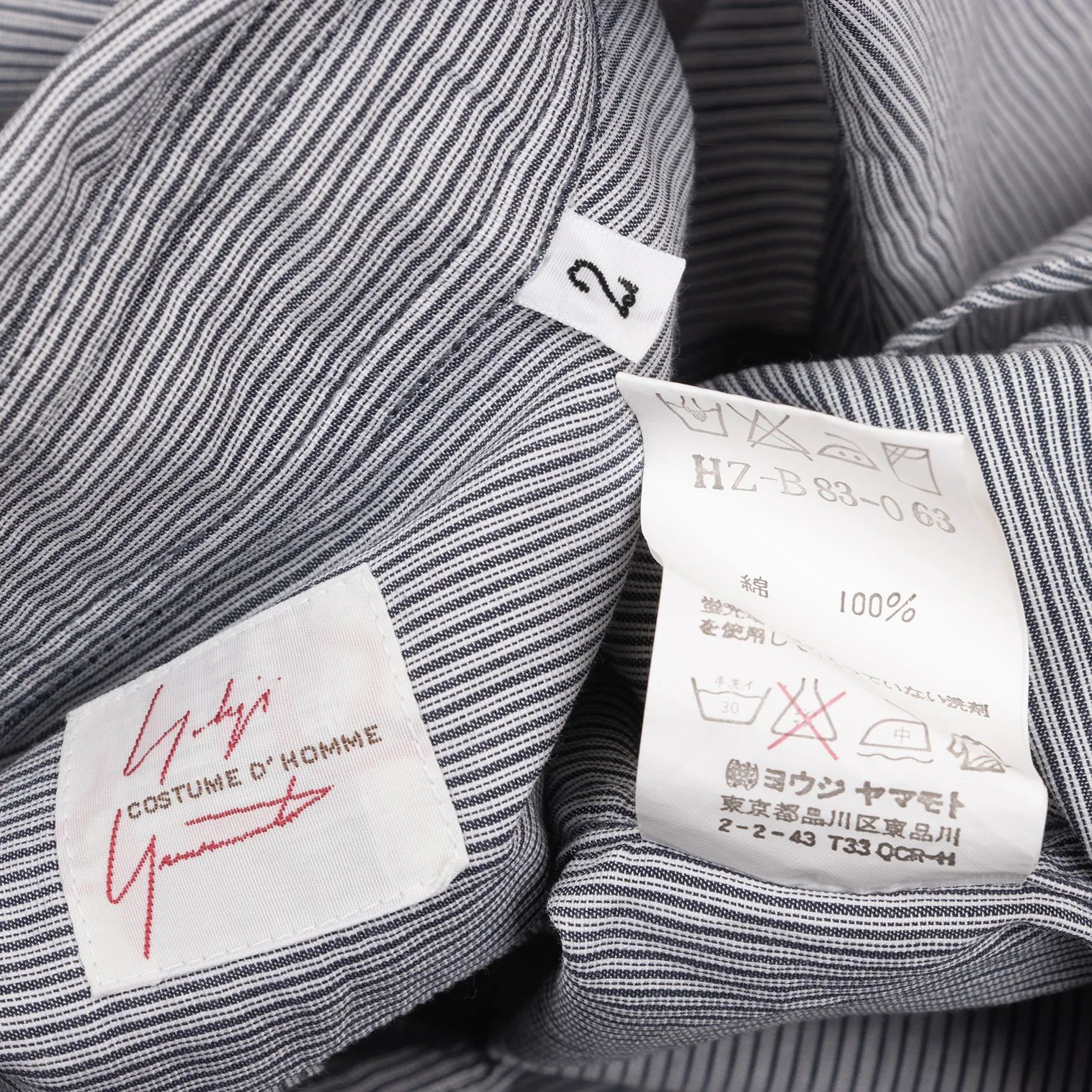 Yohji Yamamoto Yohji Yamamoto COSTUME D'HOMME Cotton Pinstripe Shirt Size US M / EU 48-50 / 2 - 16 Thumbnail