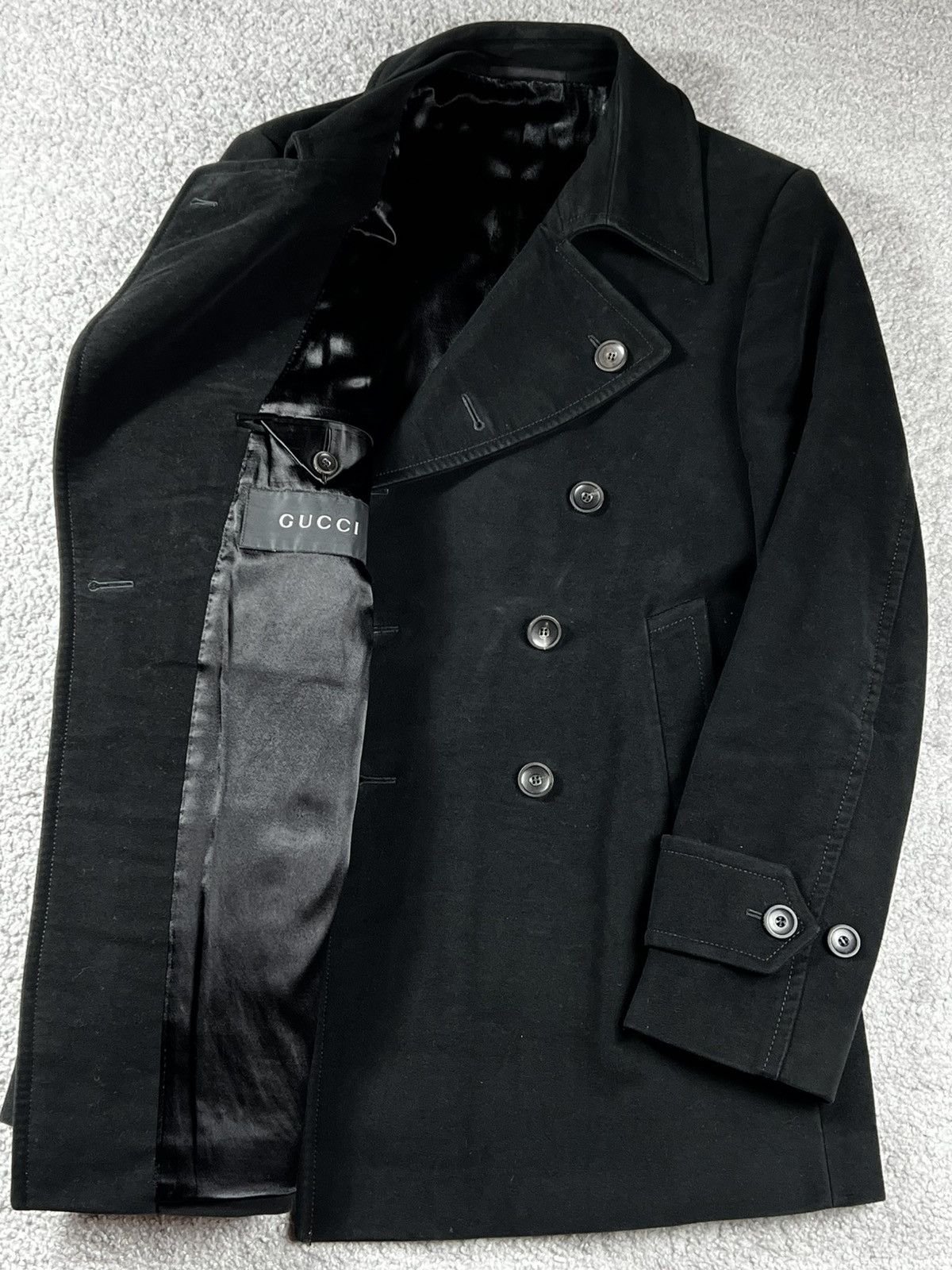 Gucci Gucci Double Breasted Black Coat Size L Size US L / EU 52-54 / 3 - 1 Thumbnail