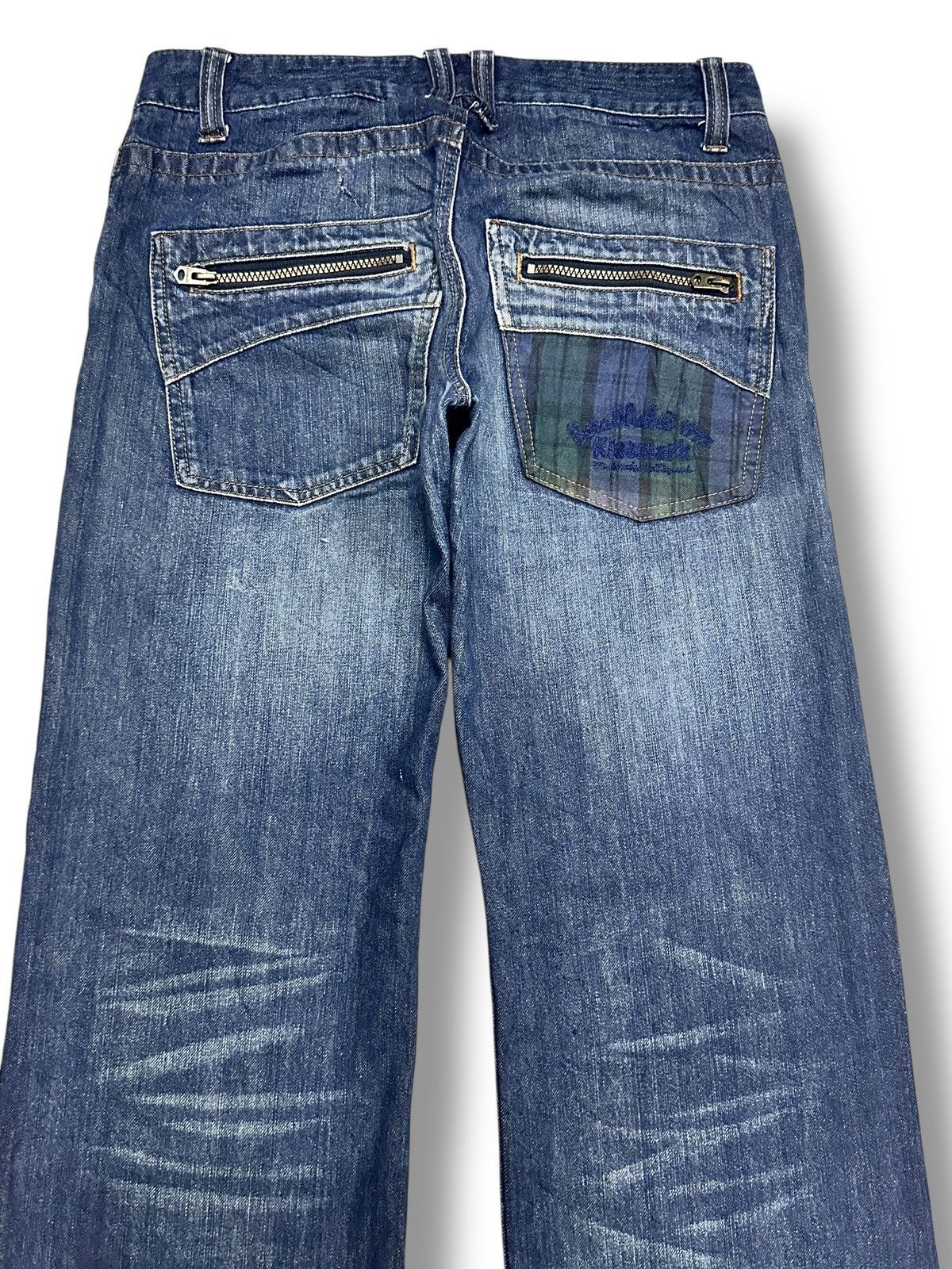 Japanese Brand × Le Grande Bleu (L.G.B.) Kissmark Distressed Jeans With Wideleg and Faded Wash Size US 32 / EU 48 - 5 Thumbnail