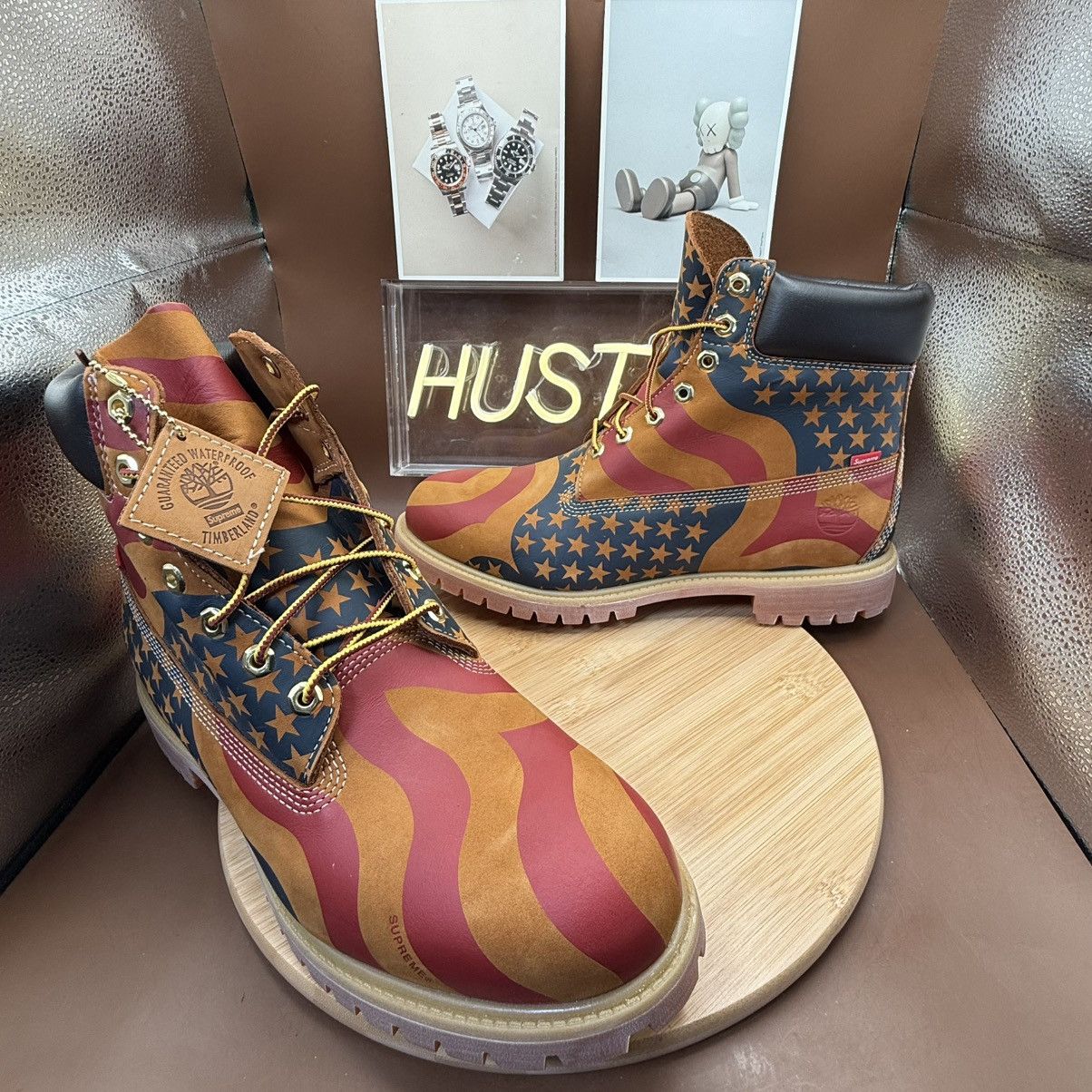 Supreme × Timberland Timberland 6" Boot Supreme Stars & Stripes Wheat Men’s Sz 13 Size US 13 / EU 46 - 7 Thumbnail