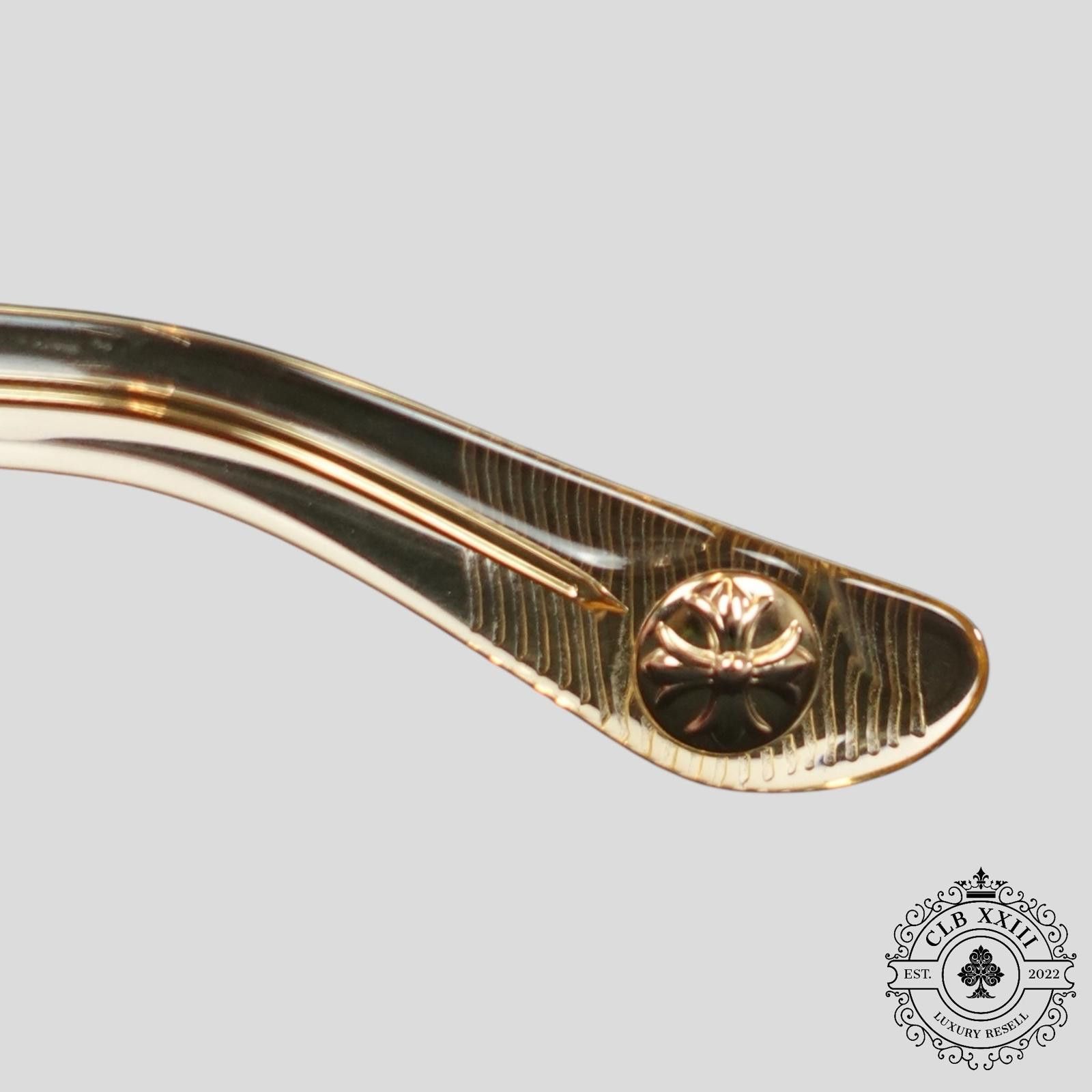 Chrome Hearts Chrome Hearts Drippin Glasses in Gold Size ONE SIZE - 4 Thumbnail