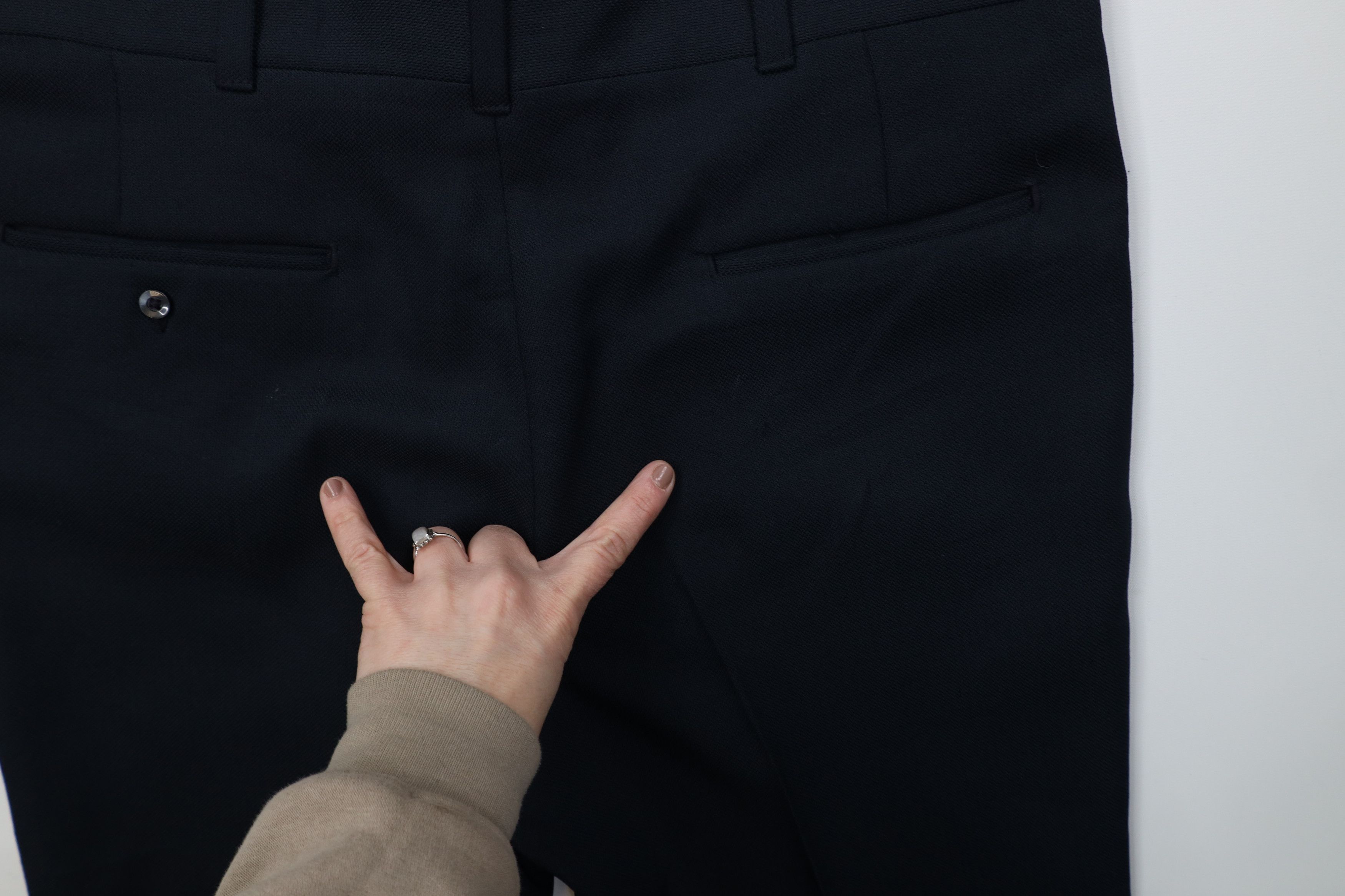 Vintage Vintage 70s Streetwear Wide Leg Chino Pants Navy Blue USA Size US 36 / EU 52 - 12 Thumbnail