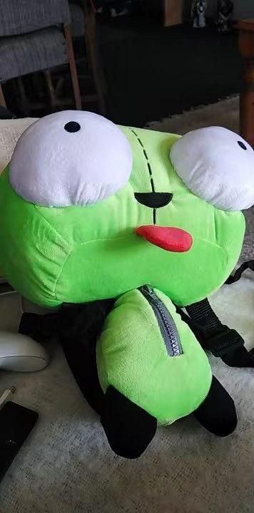 Vintage Kawaii Stuffed Plush Backpack Alien Invader Zim Size ONE SIZE - 5 Thumbnail