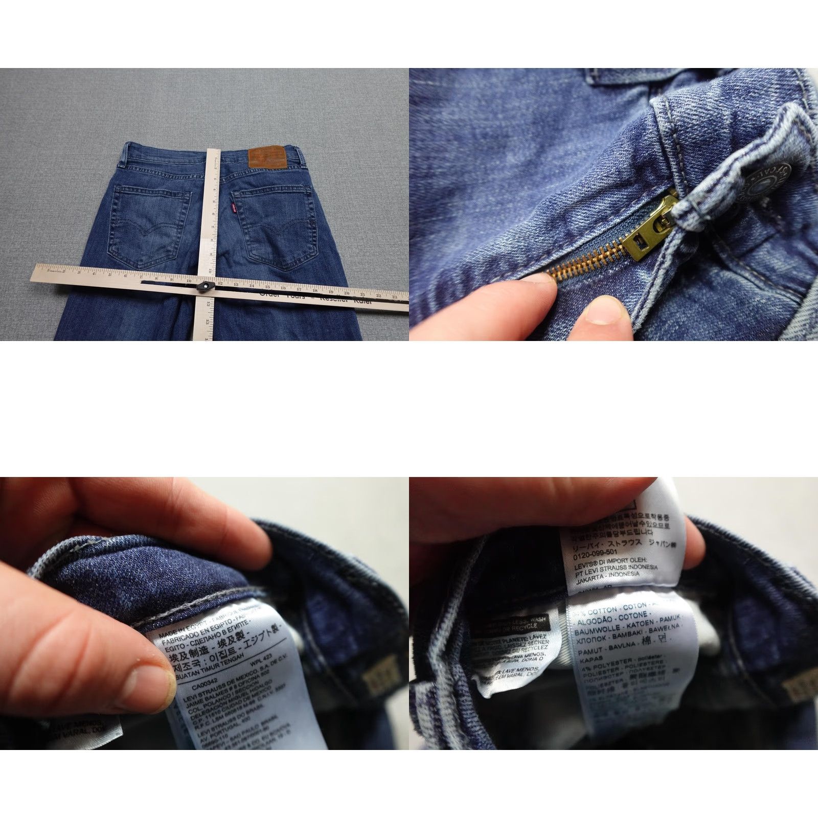 Levi's Levi's 511 Slim Taper Jeans Mens 32x32 Blue Medium Wash Stretch Denim Pants Jeans Pants Size US 32 / EU 48 - 8 Thumbnail