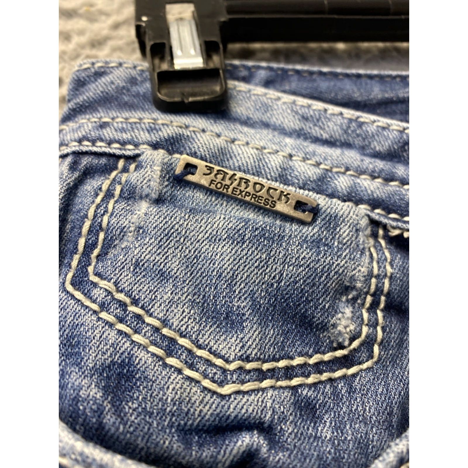 Denime ReRock Jeans Bootcut Womens 8 Denim Blue Embroidered Low Rise Stretch Regular Size 8 Size 30" / US 8 / IT 44 - 5 Thumbnail