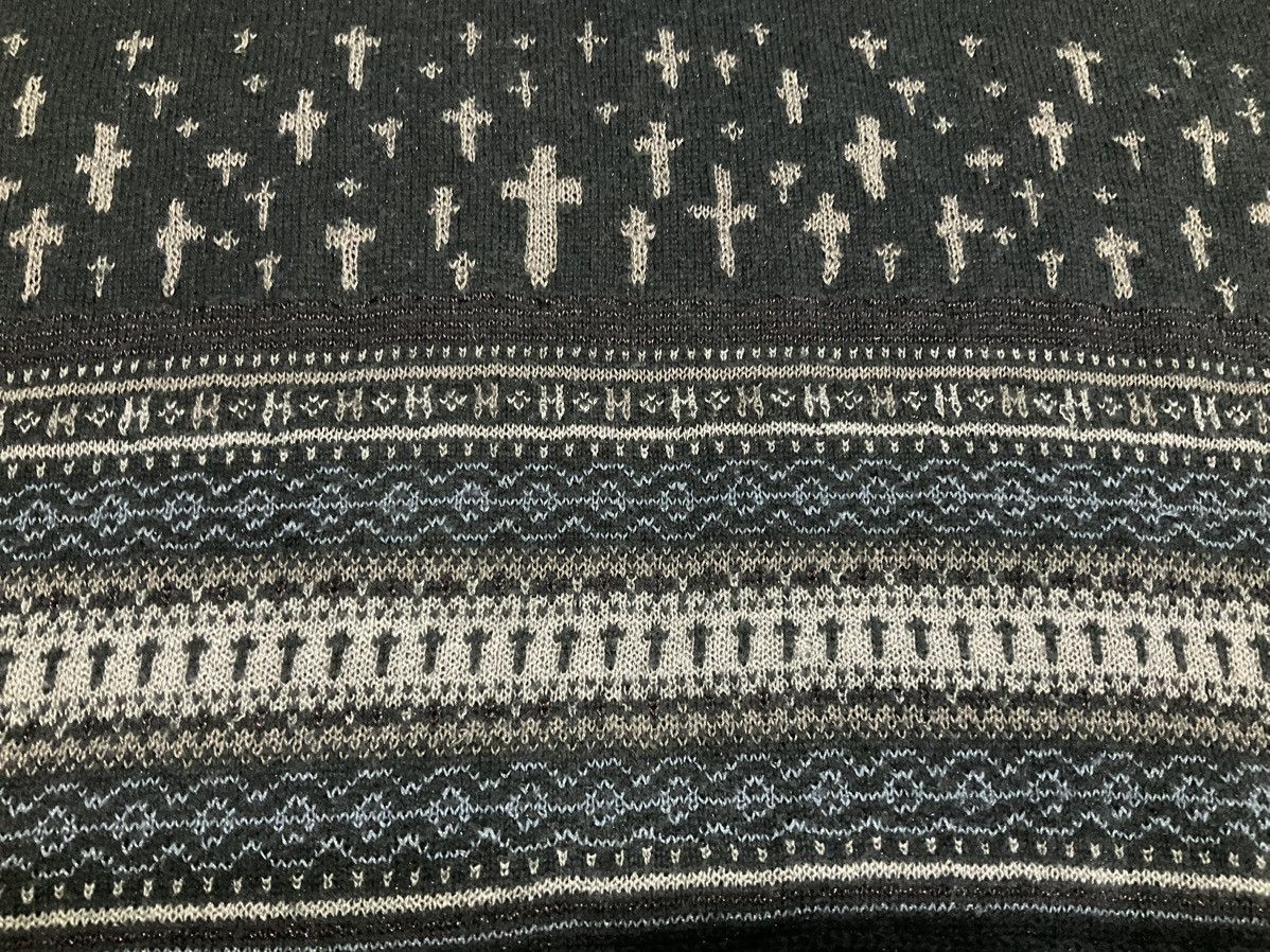 Hysteric Glamour × If Six Was Nine × Japanese Brand 🔥Y2K Archived Hysteric Glamour Skull Cross Frayed Knit Tee Size US XS / EU 42 / 0 - 10 Thumbnail