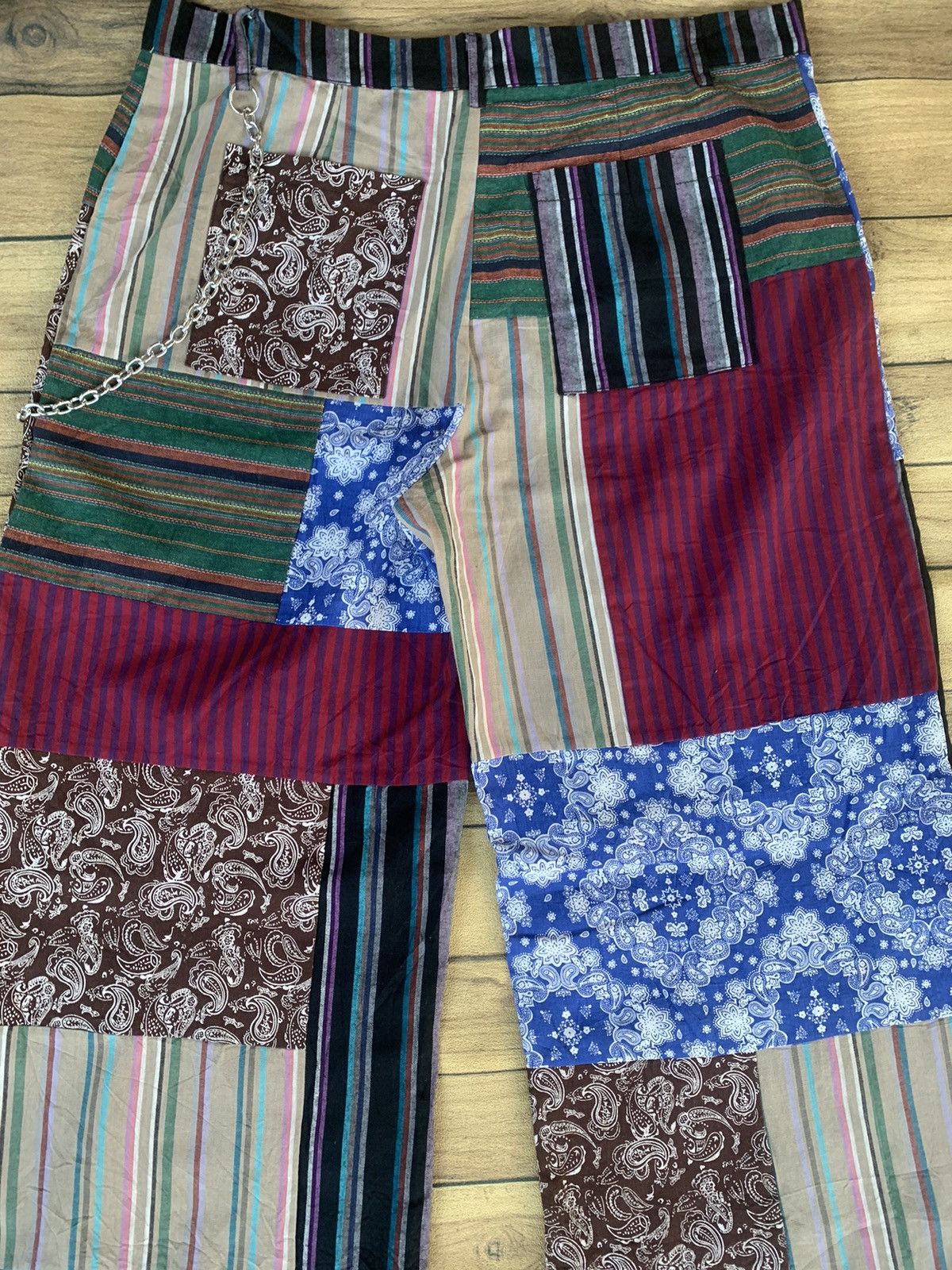 The Ragged Priest The ragged priest patchwork low rise pant with ring Size 36" / US 14 / IT 50 - 7 Thumbnail