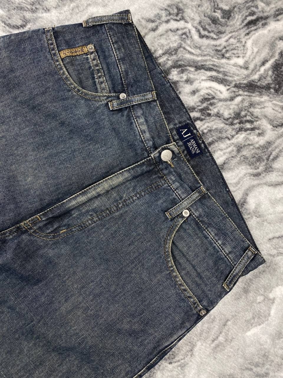 Armani Vintage Armani Big Logo Denim Jeans Men Size 31 Blue Size US 31 - 9 Thumbnail