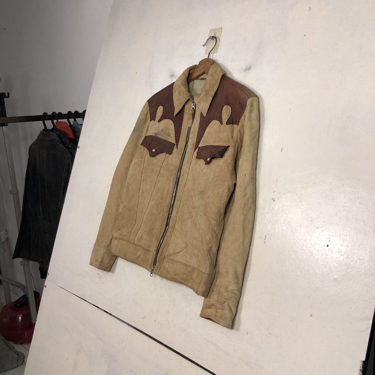 Hysteric Glamour 💥VINTAGE SUEDE LEATHER JACKET WESTERN SABI SABI BIKER Size US S / EU 44-46 / 1 - 4 Thumbnail