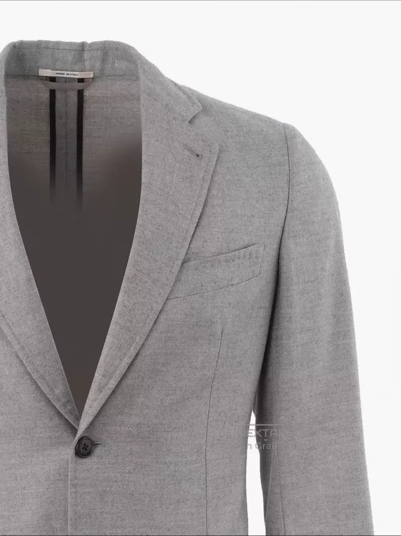 Hermes Hermes Light Gray Cashmere Suit Jacket Size 46R - 4 Thumbnail