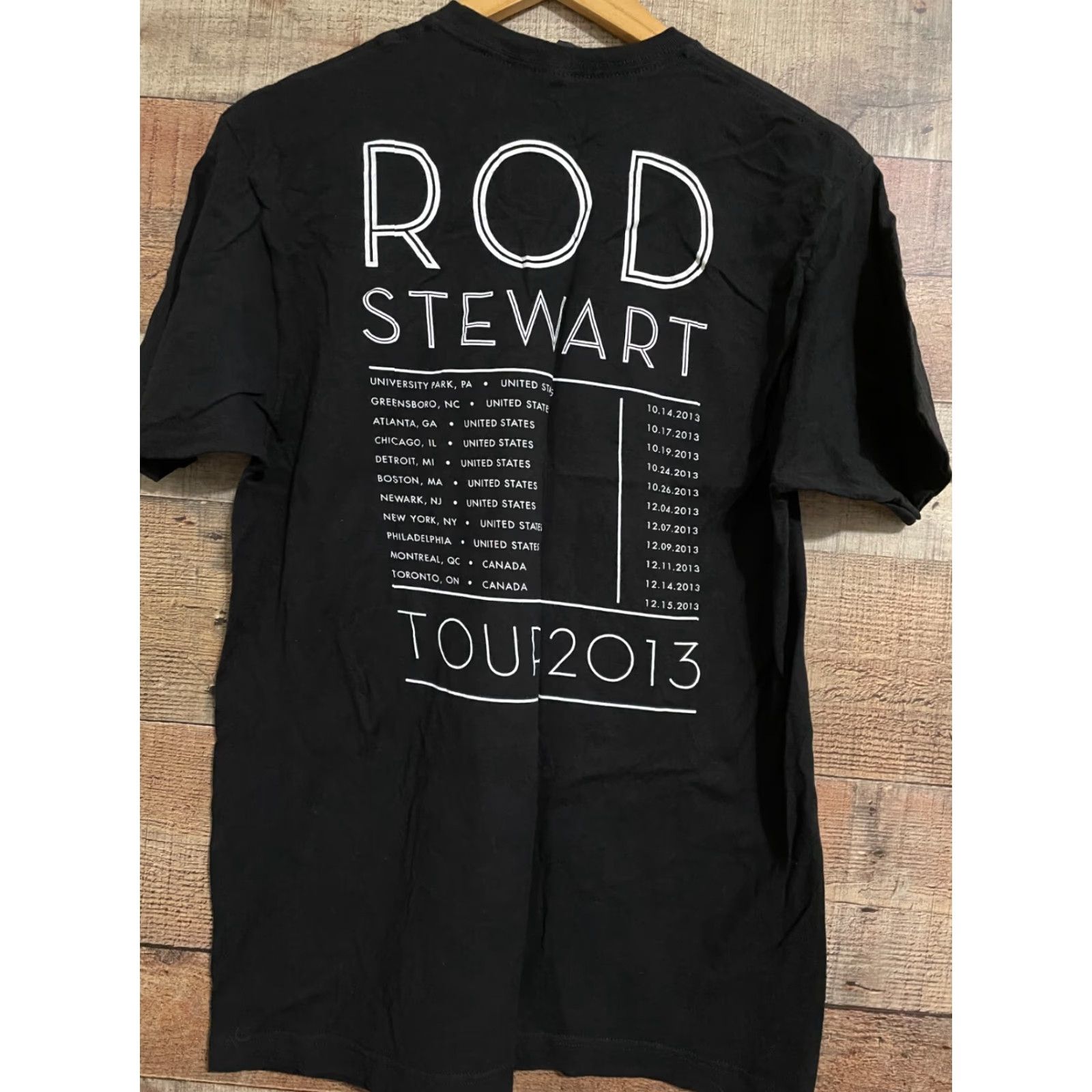 Vintage Rod Stewart Tour 2013 Black Shirt Large Shirt Men L Black T-Shirt Crew Neck Short Sleeve Cotton Size US L / EU 52-54 / 3 - 2 Thumbnail