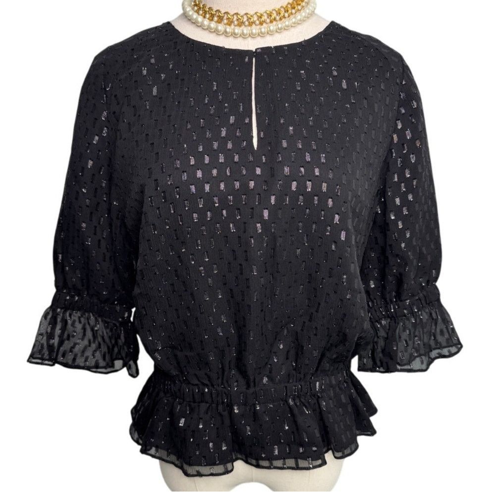 Halston Heritage Halston Heritage silk romantic poets blouse black size 2 Size XS / US 0-2 / IT 36-38 - 1 Thumbnail